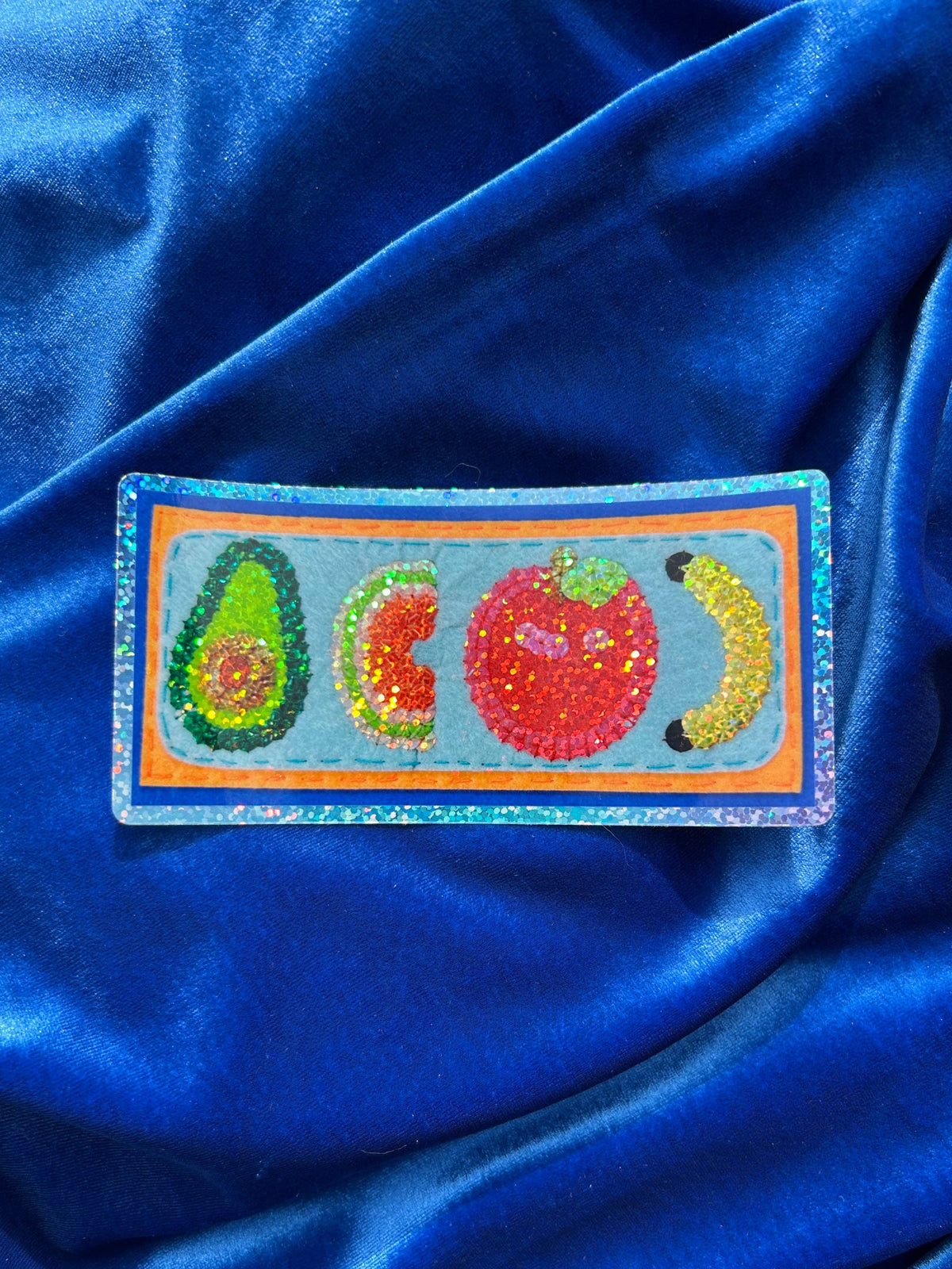 FRUITS ~ Sequin Patch Inspired Waterproof Holographic Sticker