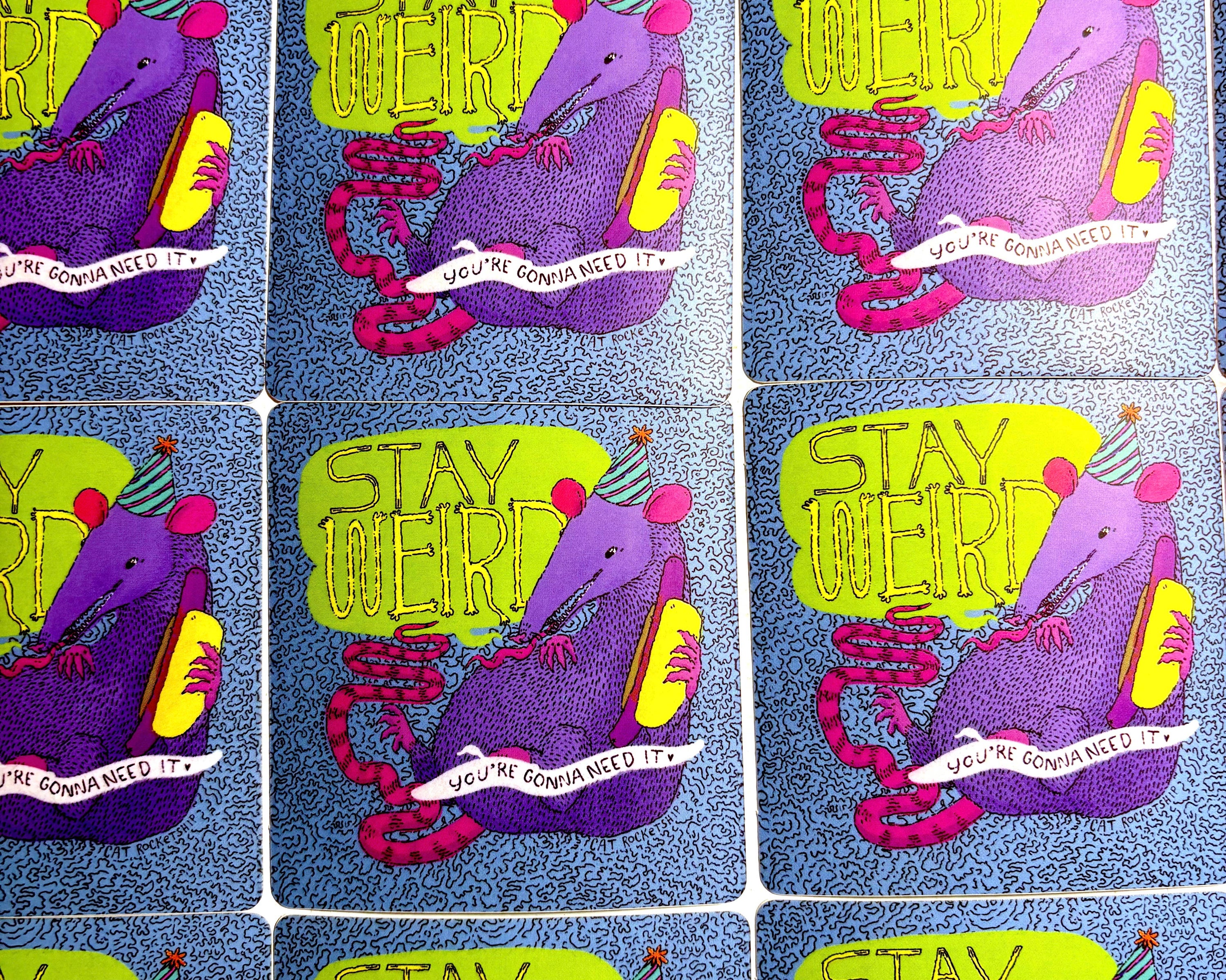 Stay Weird Possum Sticker 