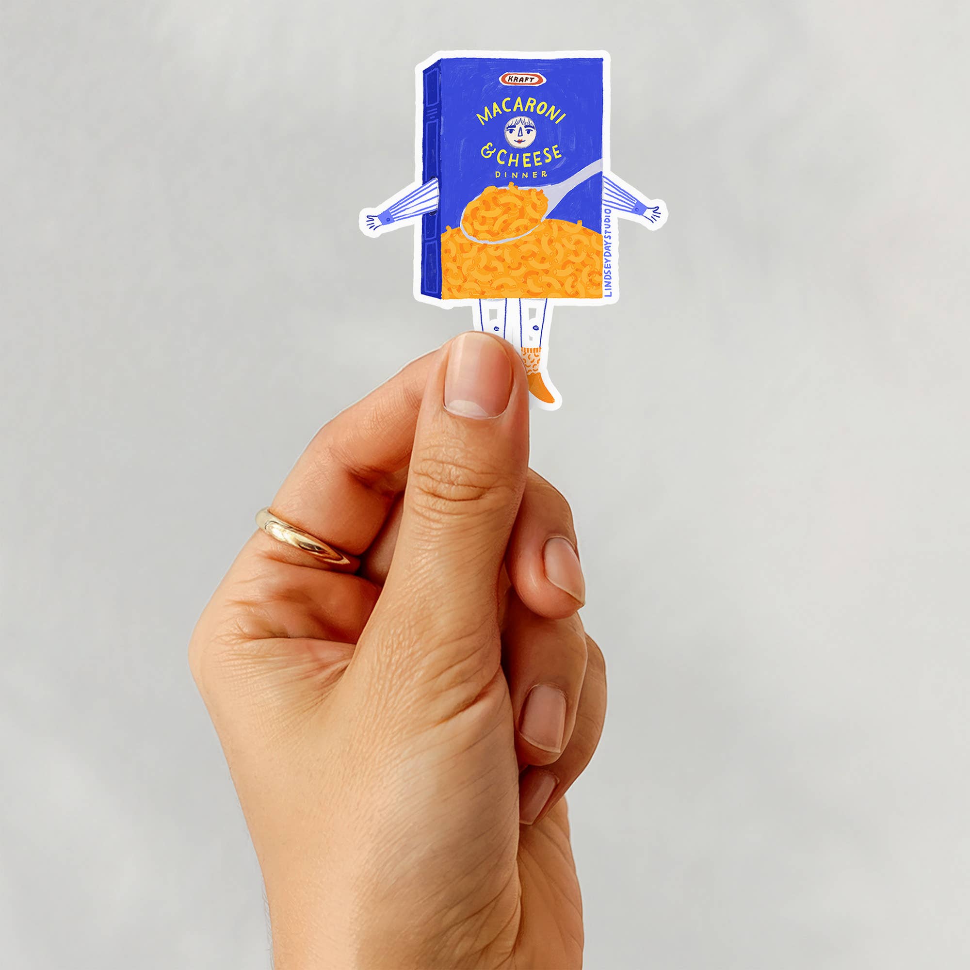 Maggie Mac N' Cheese Sticker, Funny Sticker, Food Sticker