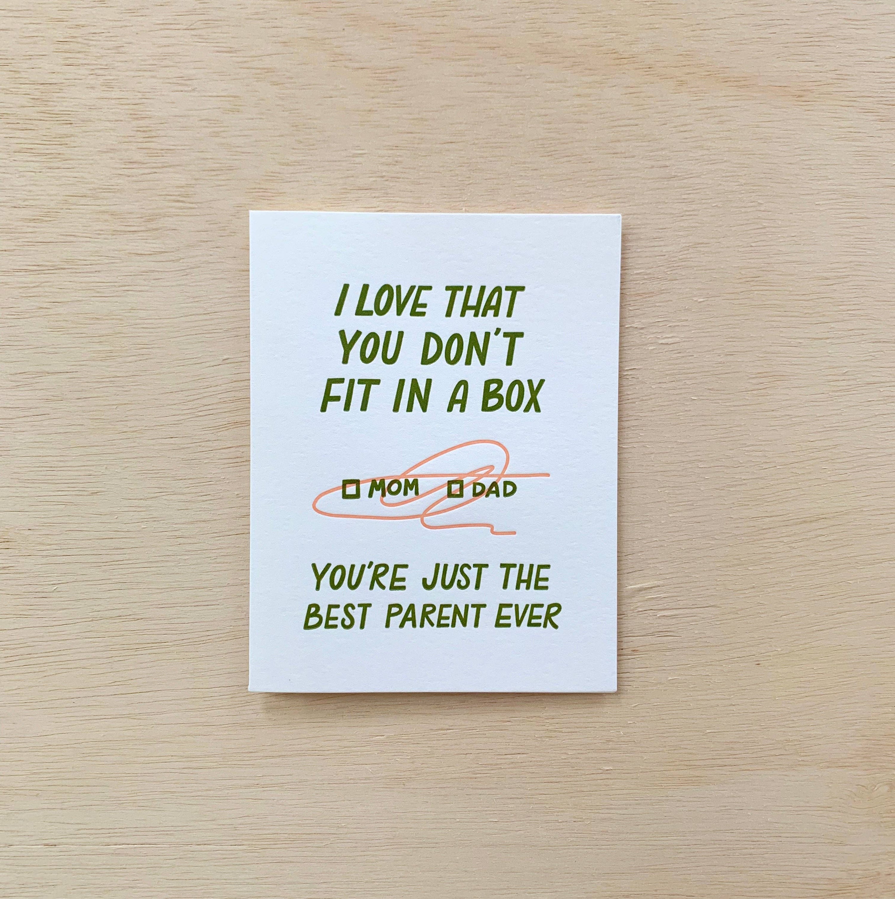 Don't Fit in a Box - Nonbinary Parent Card, Father's Day