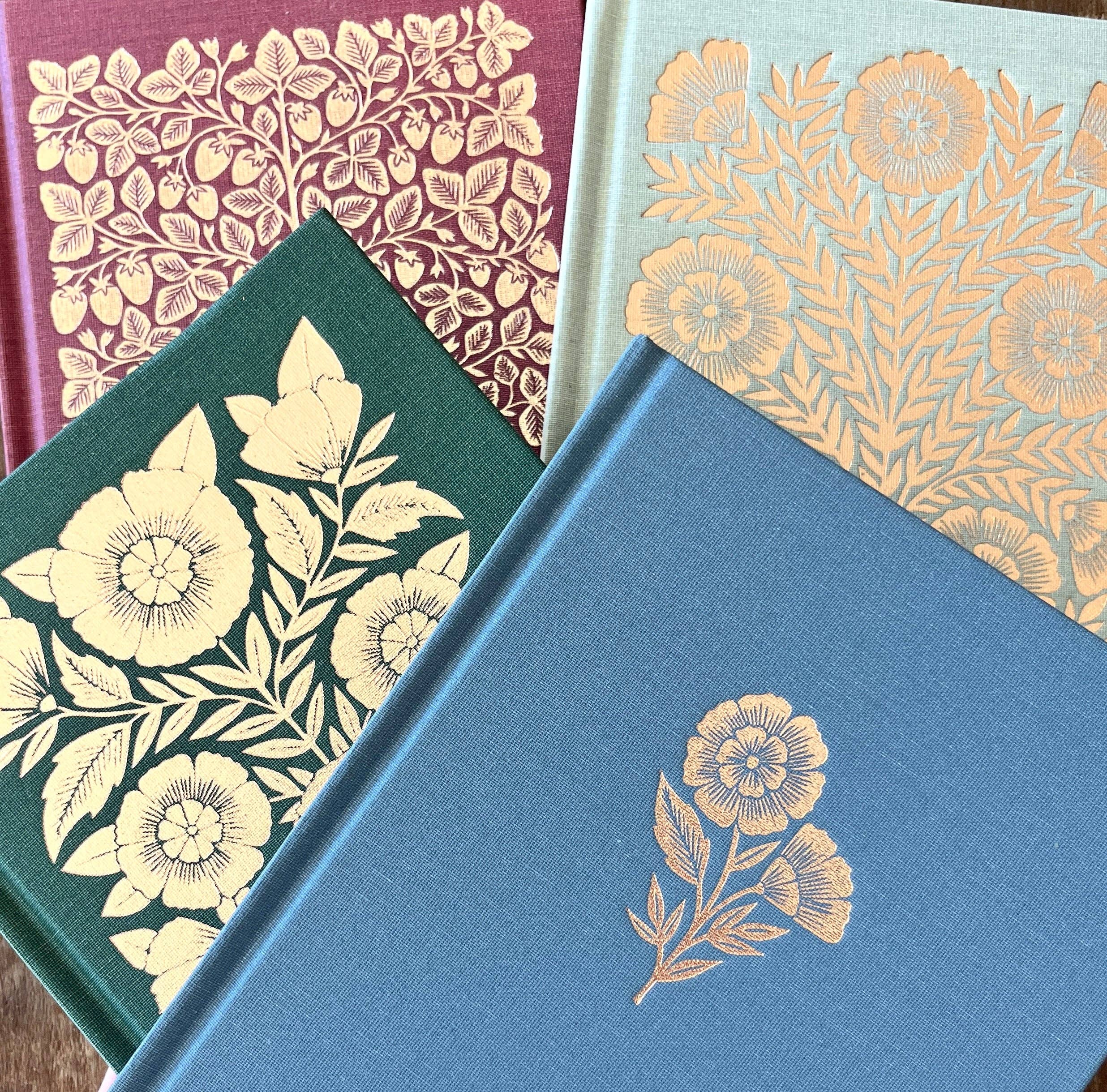 Foil Stamped Linen Journal: Jewel Green