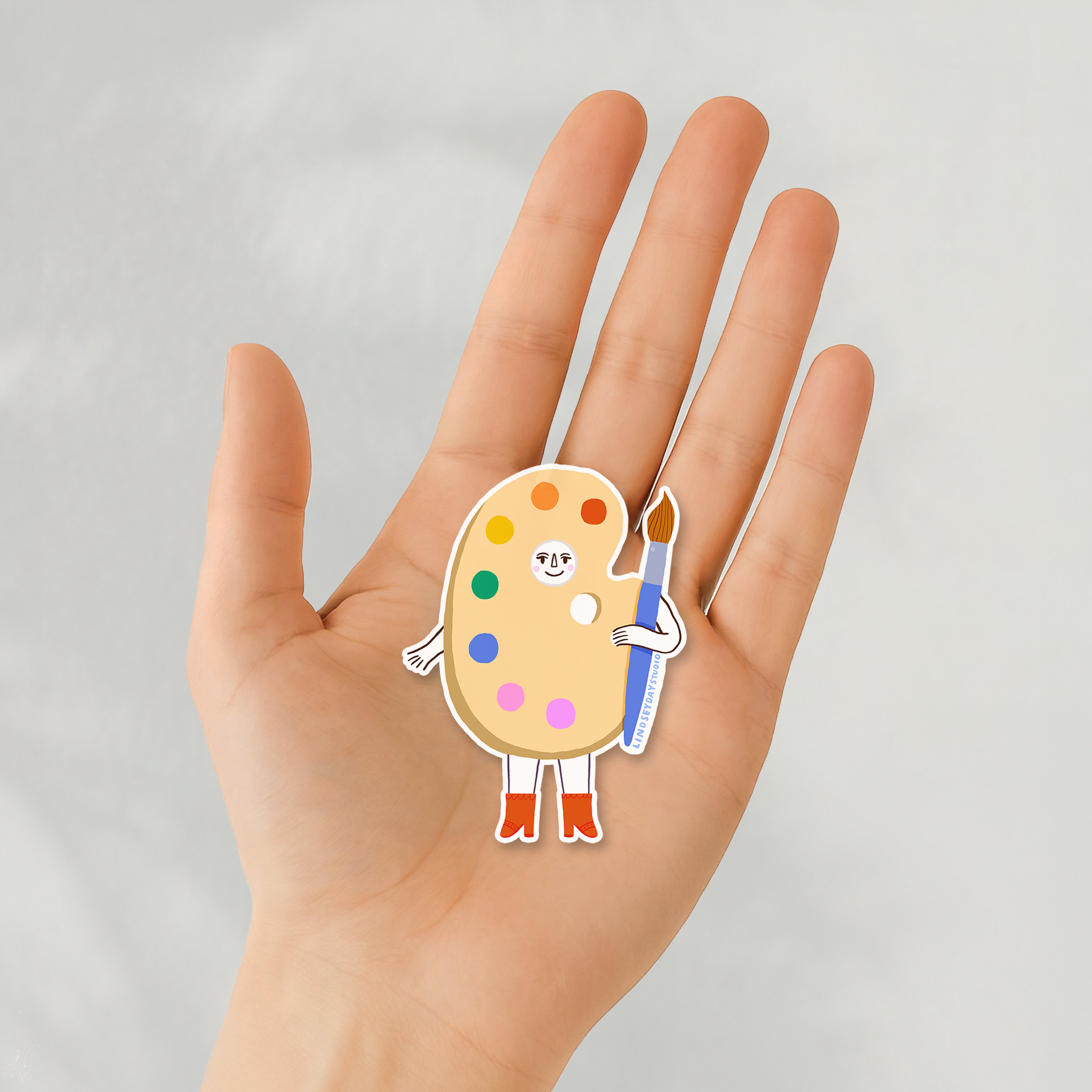 Artist Friend Sticker, Creative Kawaii Sticker, Maker Gift