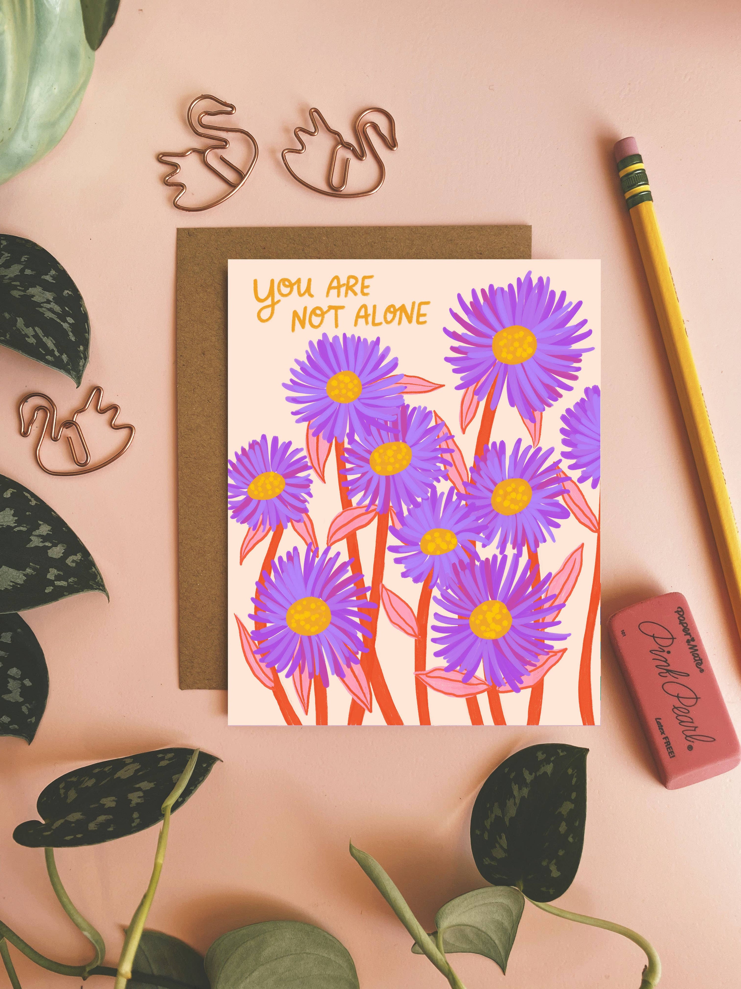 You Are Not Alone - Greeting Card : 4.25 x 5.5 inches