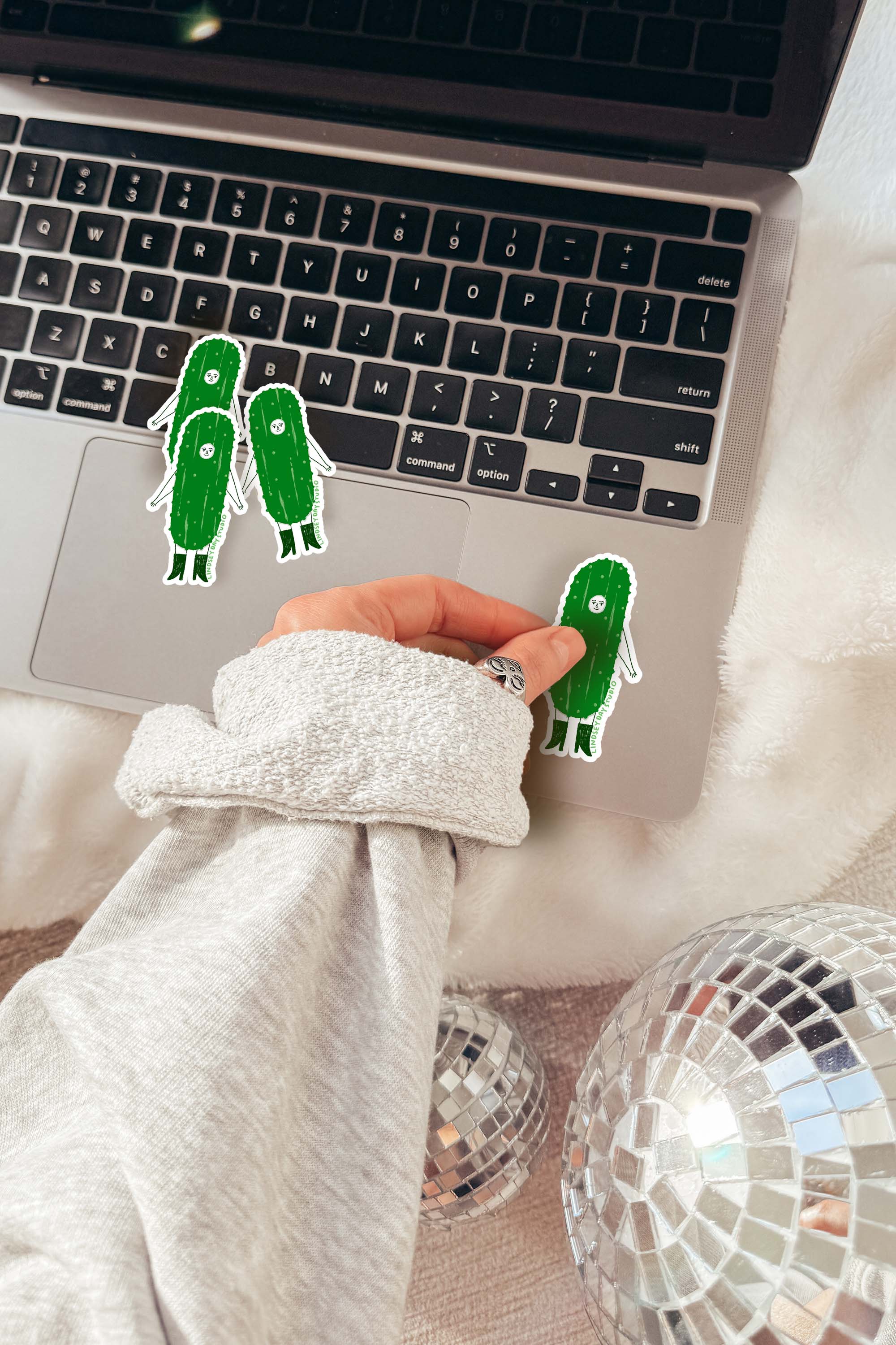 Pickle Girl Sticker, Food Sticker, Funny Sticker