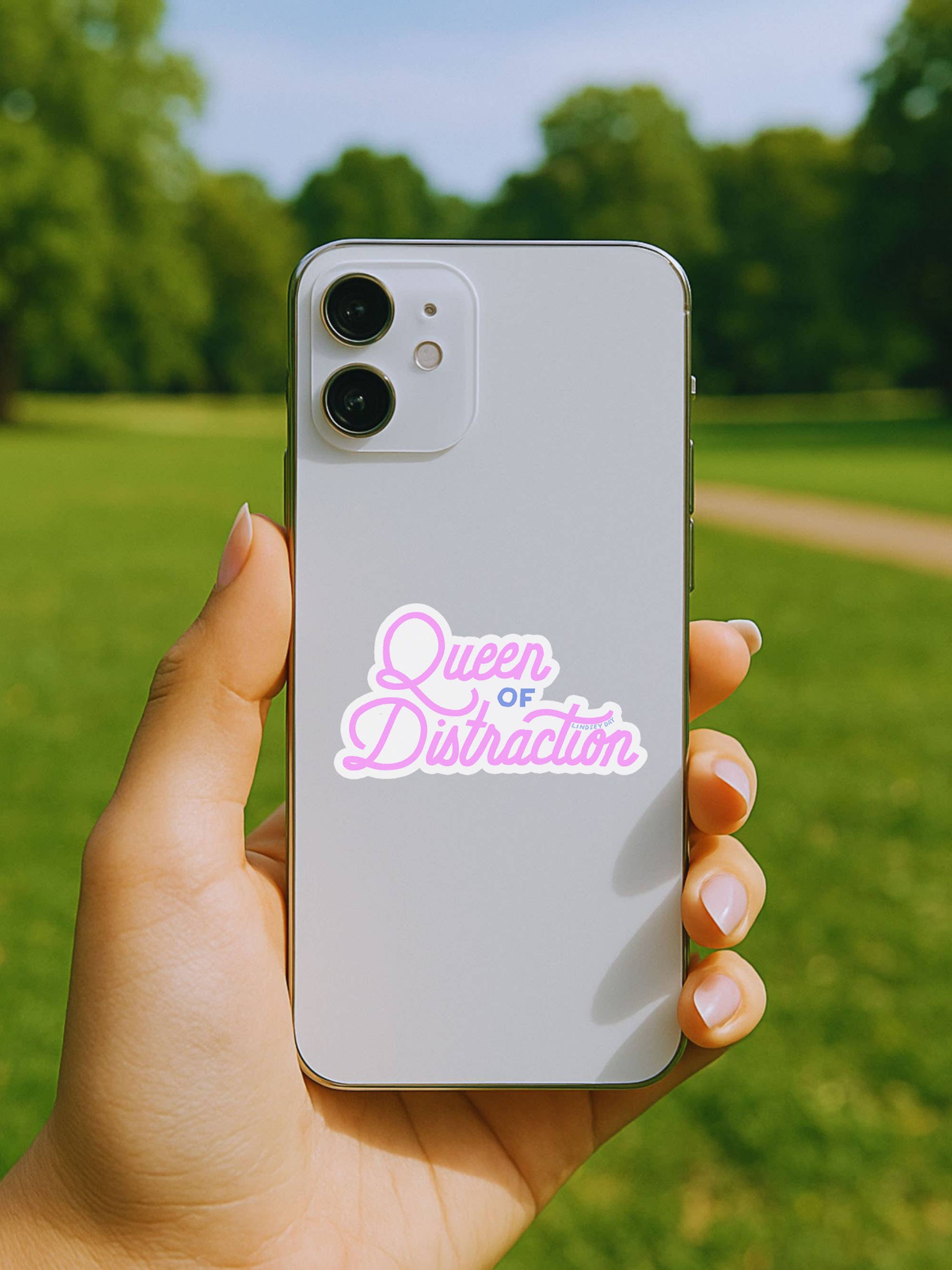 Queen of Distraction Sticker, Funny Sticker, ADHD Sticker
