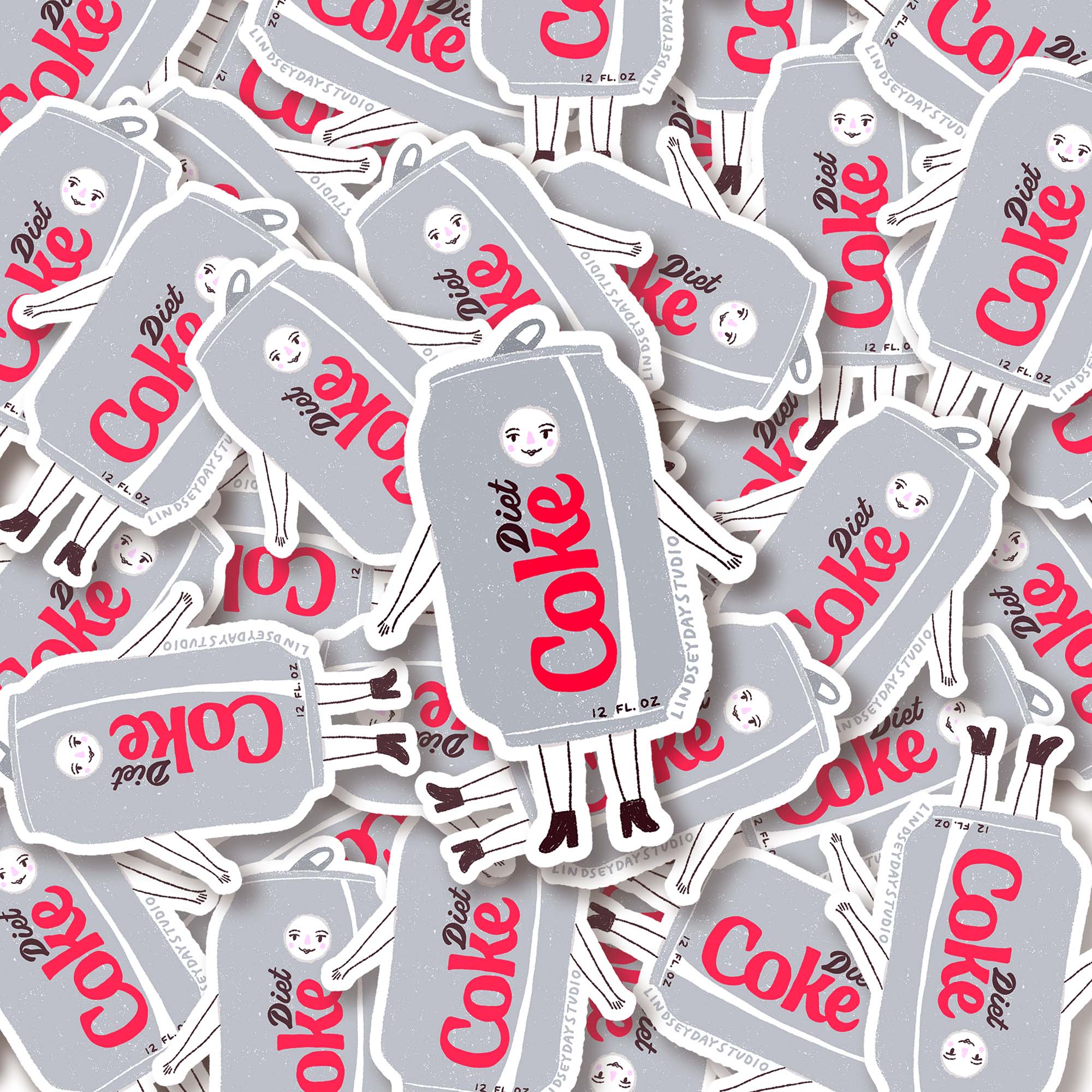 Diet Coke Deanne Sticker, Funny Sticker, Food Sticker