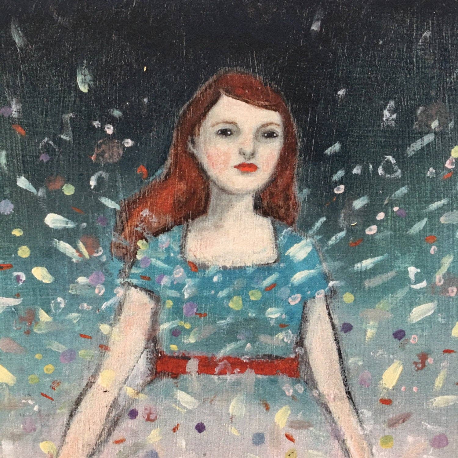 Her light shattered the dark -  print: 8 by 10