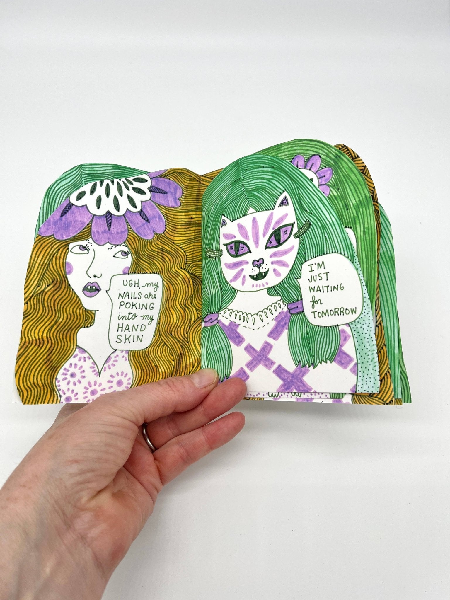 Erika Rier - Summer Camp - Hand - cut Illustrated Mini Zine - VISUAL INDEX