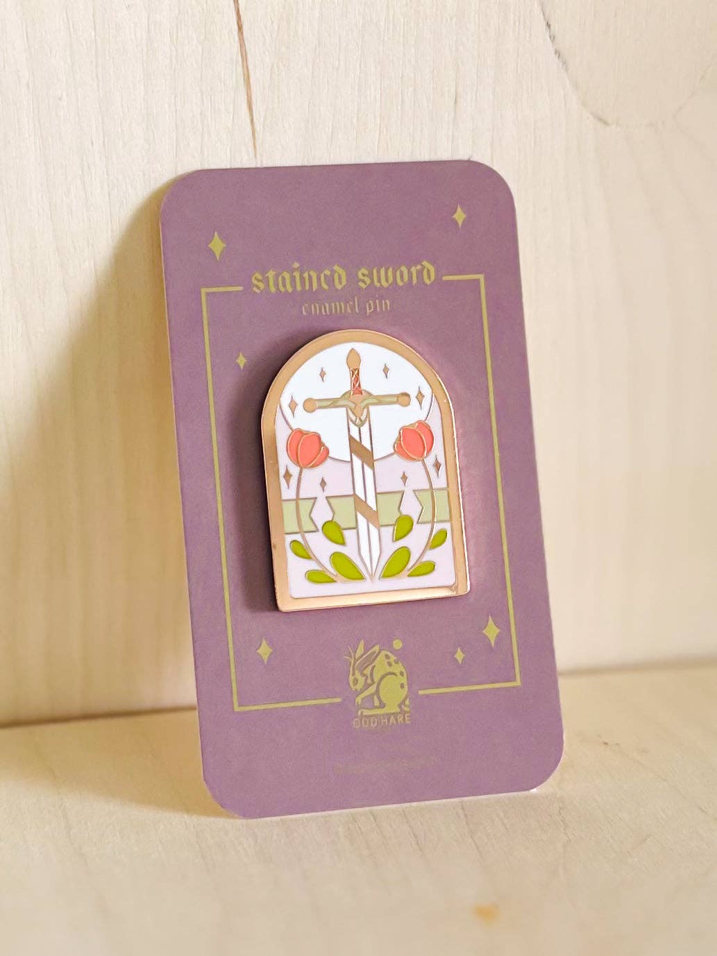 Stained Glass Sword Hard Enamel Pin