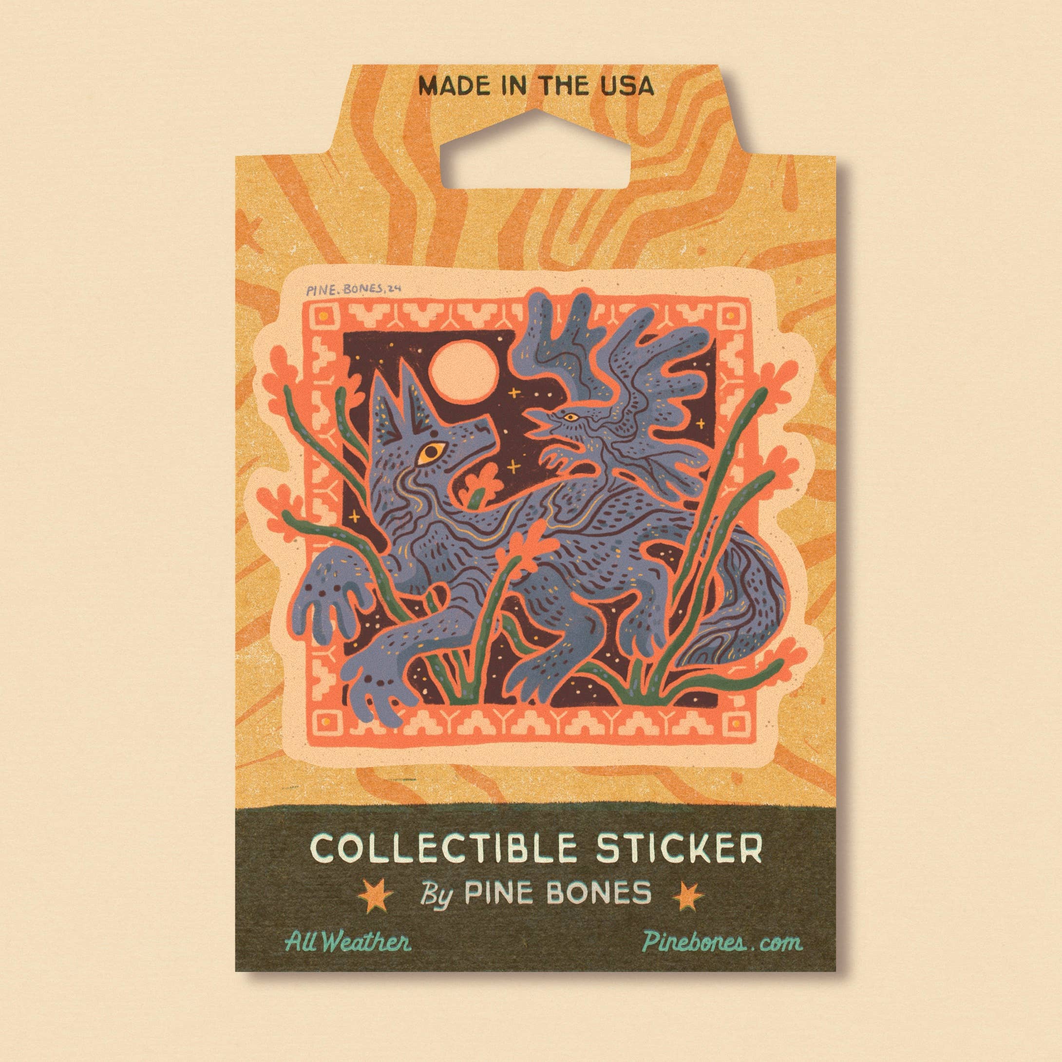 Raven, Coyote & Ocotillo - Durable & Weatherproof Sticker