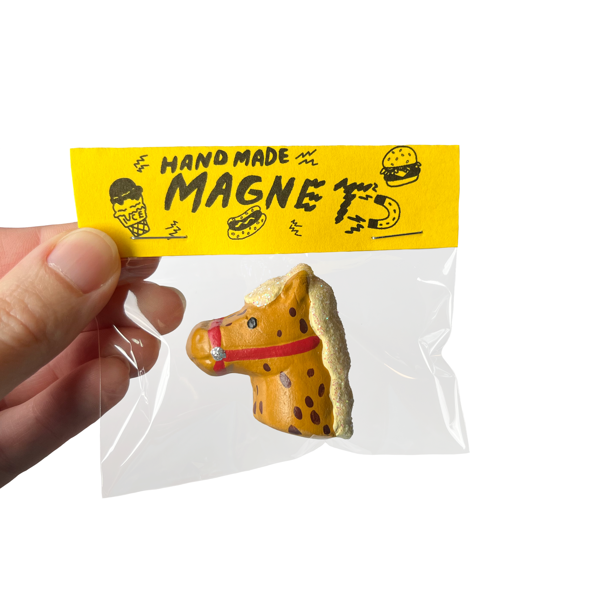 Pony Magnet: Butterscotch/Brown Spots