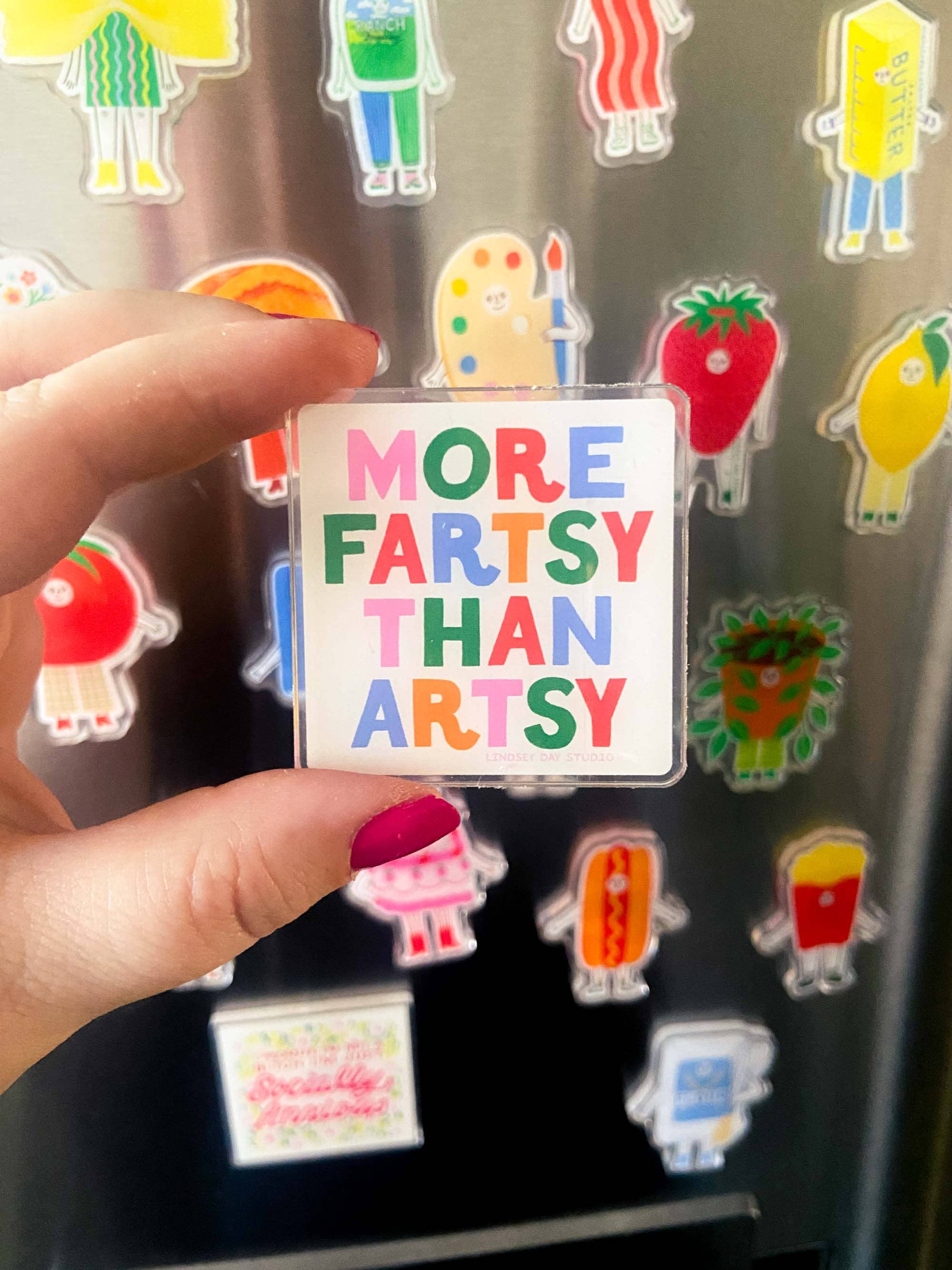 More Fartsy Than Artsy Magnet, Funny Fridge Magnet