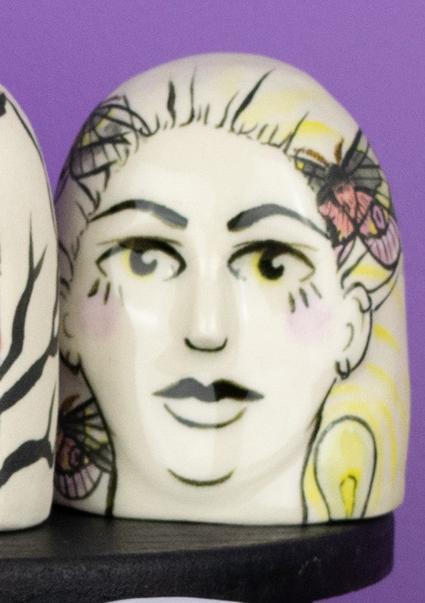 Lady Head with Moths
