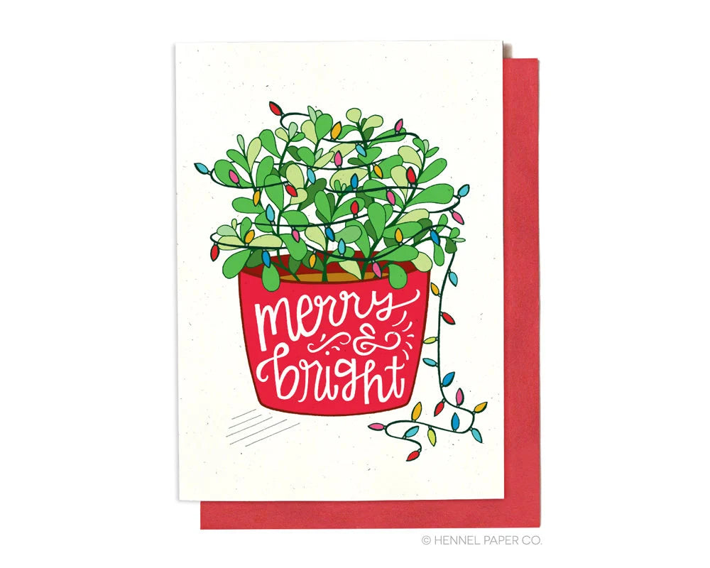 Merry and Bright Xmas Card