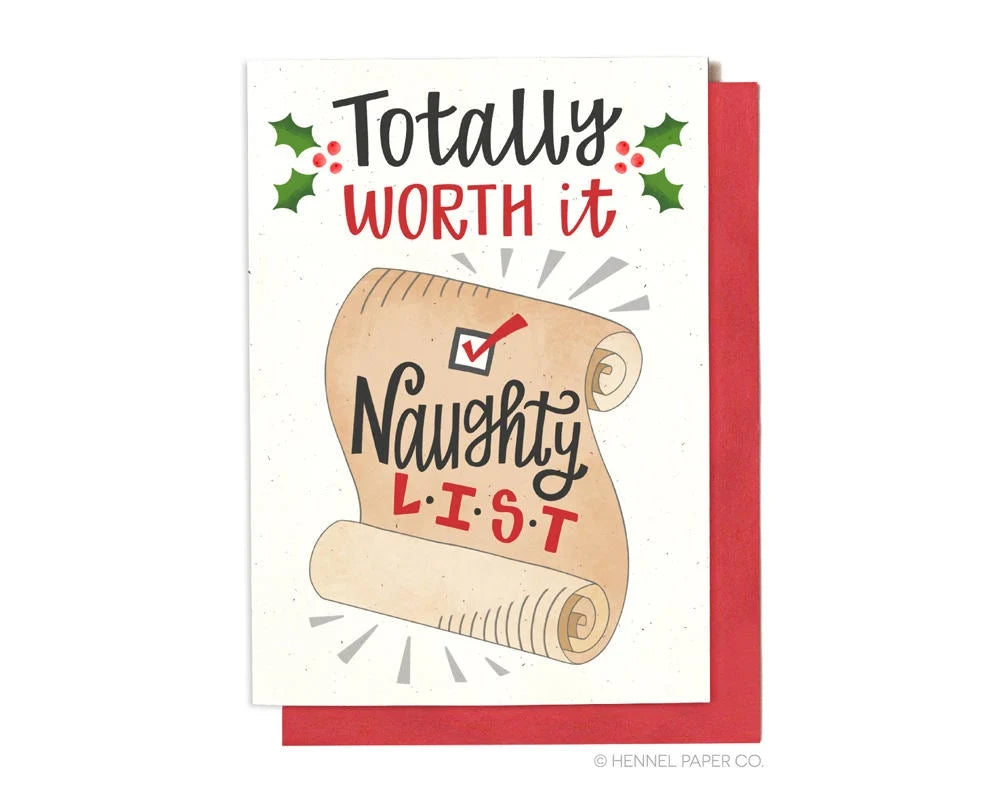 Naughty List Xmas Card