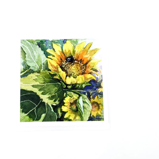 Sunflower and Bee- Greeting Card
