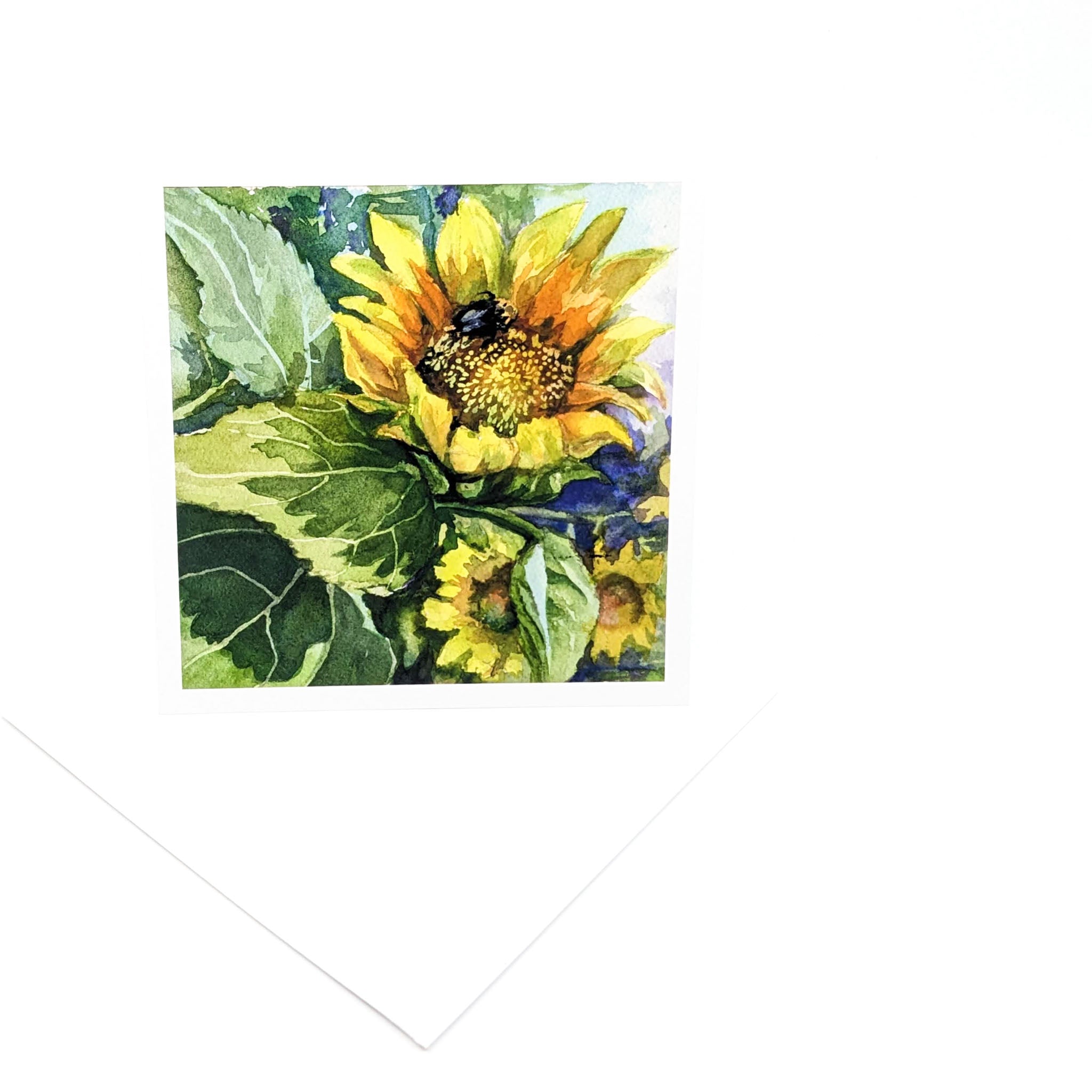 Sunflower and Bee- Greeting Card