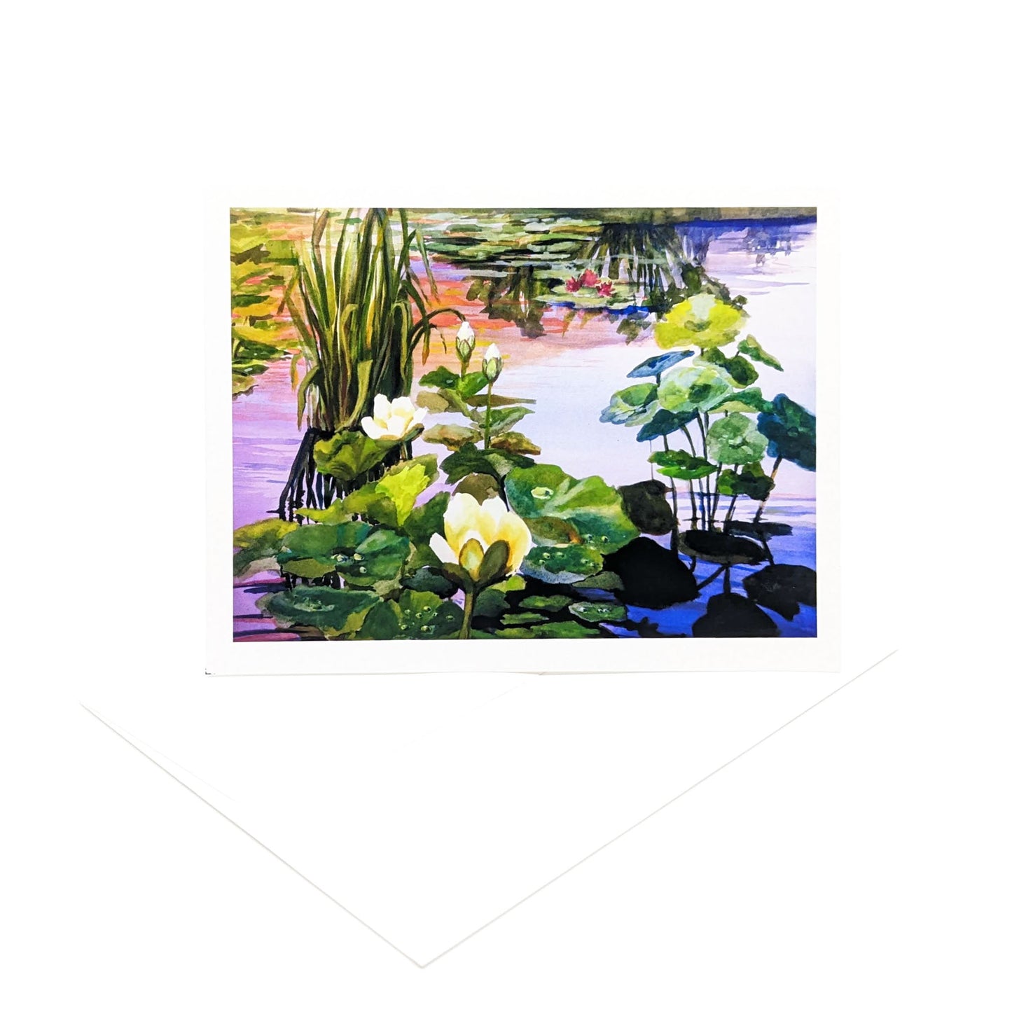 Lotus Pond Reflections- Greeting Card