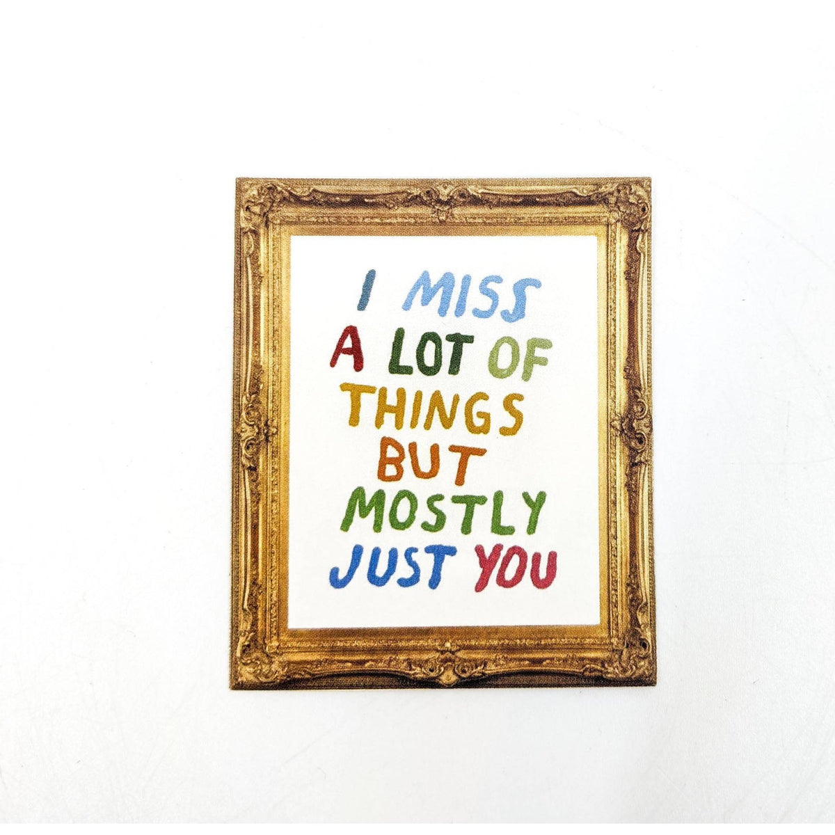 Brandon Vosika - Brandon Vosika - Stickers - I Miss a Lot of Things but Mostly You. - VISUAL INDEX