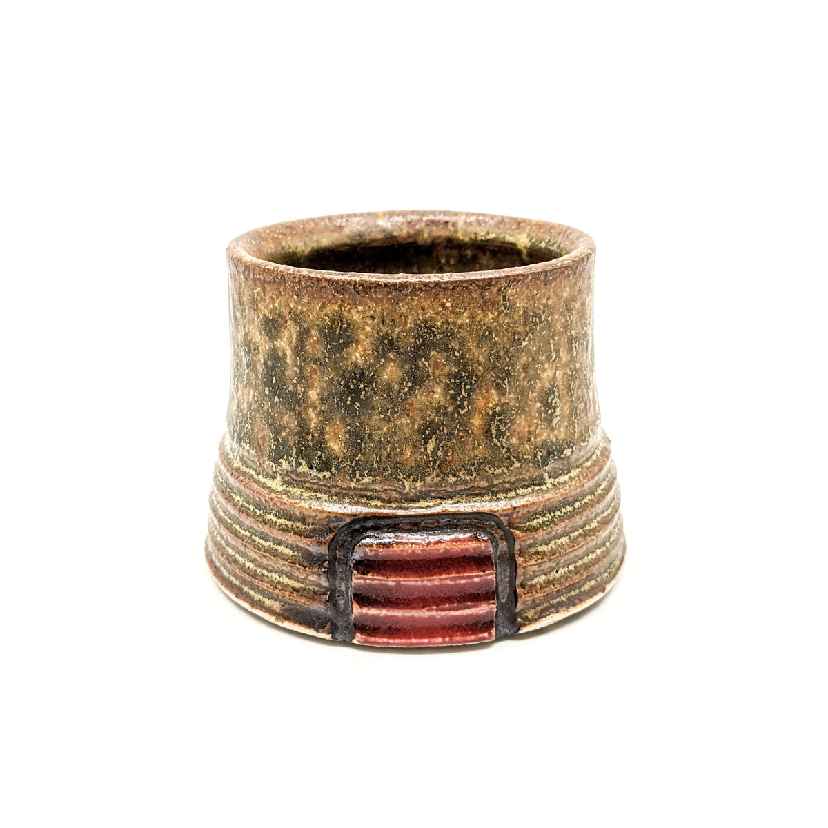Mike Bowen - Water Cup - Short Harvest Yellow with Red Brushstroke - VISUAL INDEX