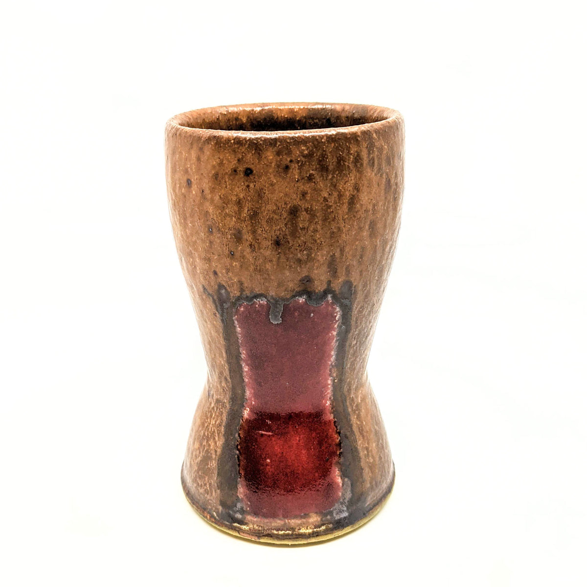 Mike Bowen - Tall Tumbler - Harvest Yellow with Tall Red Brushstroke - VISUAL INDEX