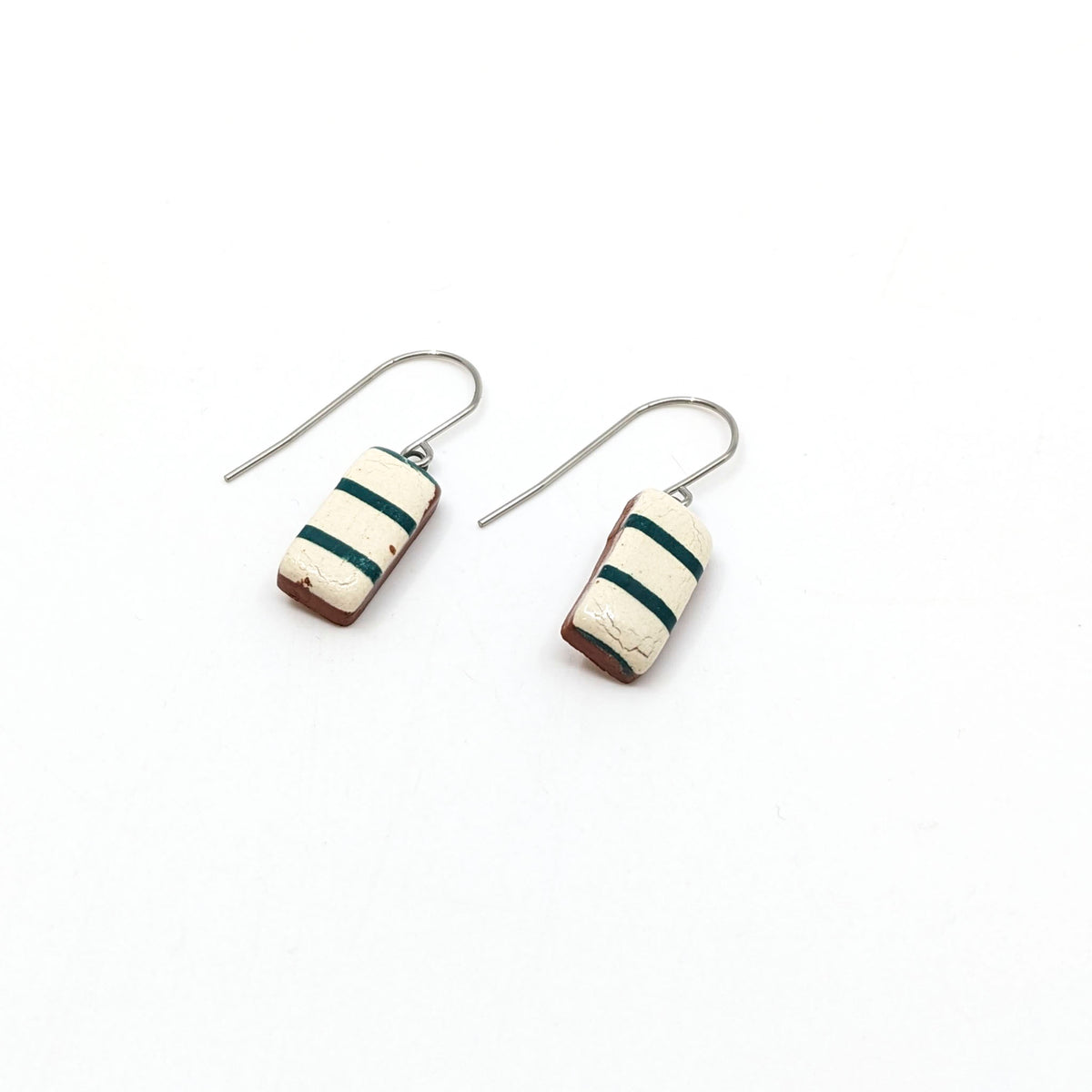 Diane Demers - Smith - Tiny Rectangle - Earrings - 2 Horizontal Lines - VISUAL INDEX