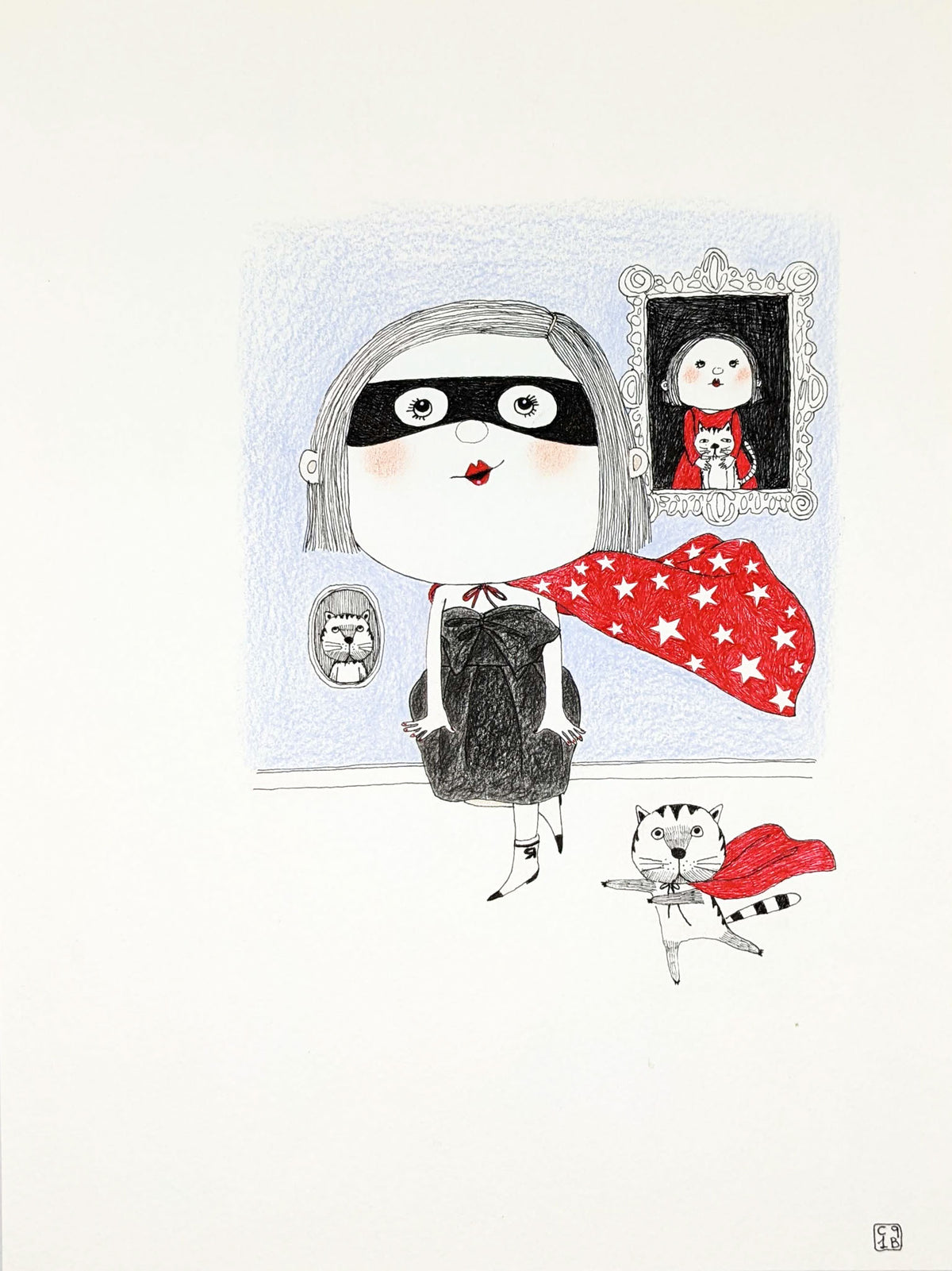 Charles Benton - Benton Illustrations | Reproductions - Cat Woman - VISUAL INDEX