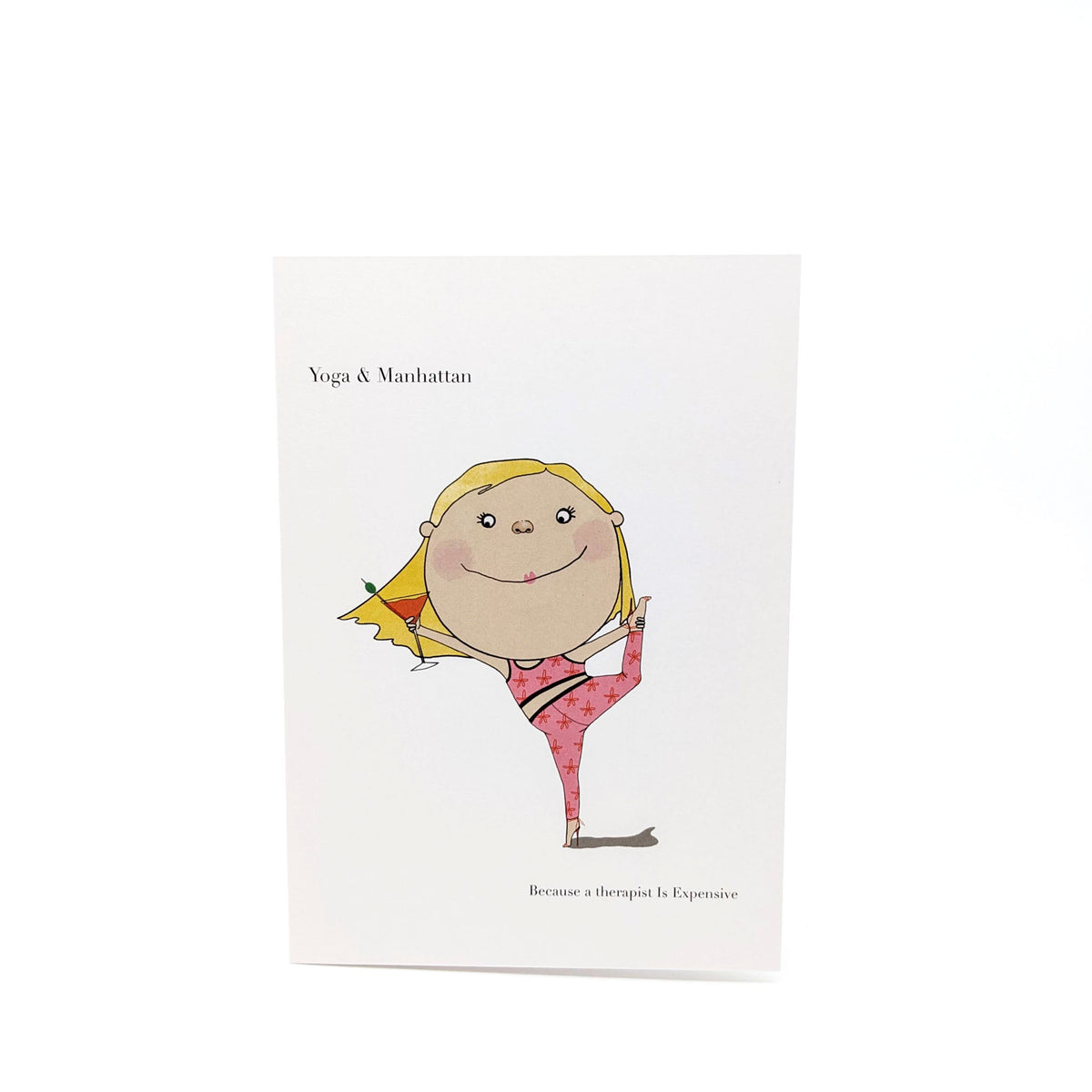 Charles Benton - Traveling Charlie Greeting Cards - Yoga and Manhattan Because a Therapist is Expensive - VISUAL INDEX