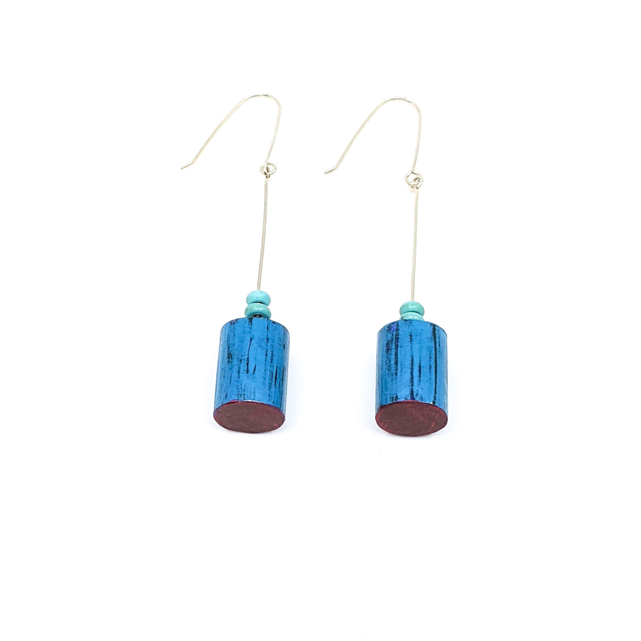 Wooden Earrings, Painted