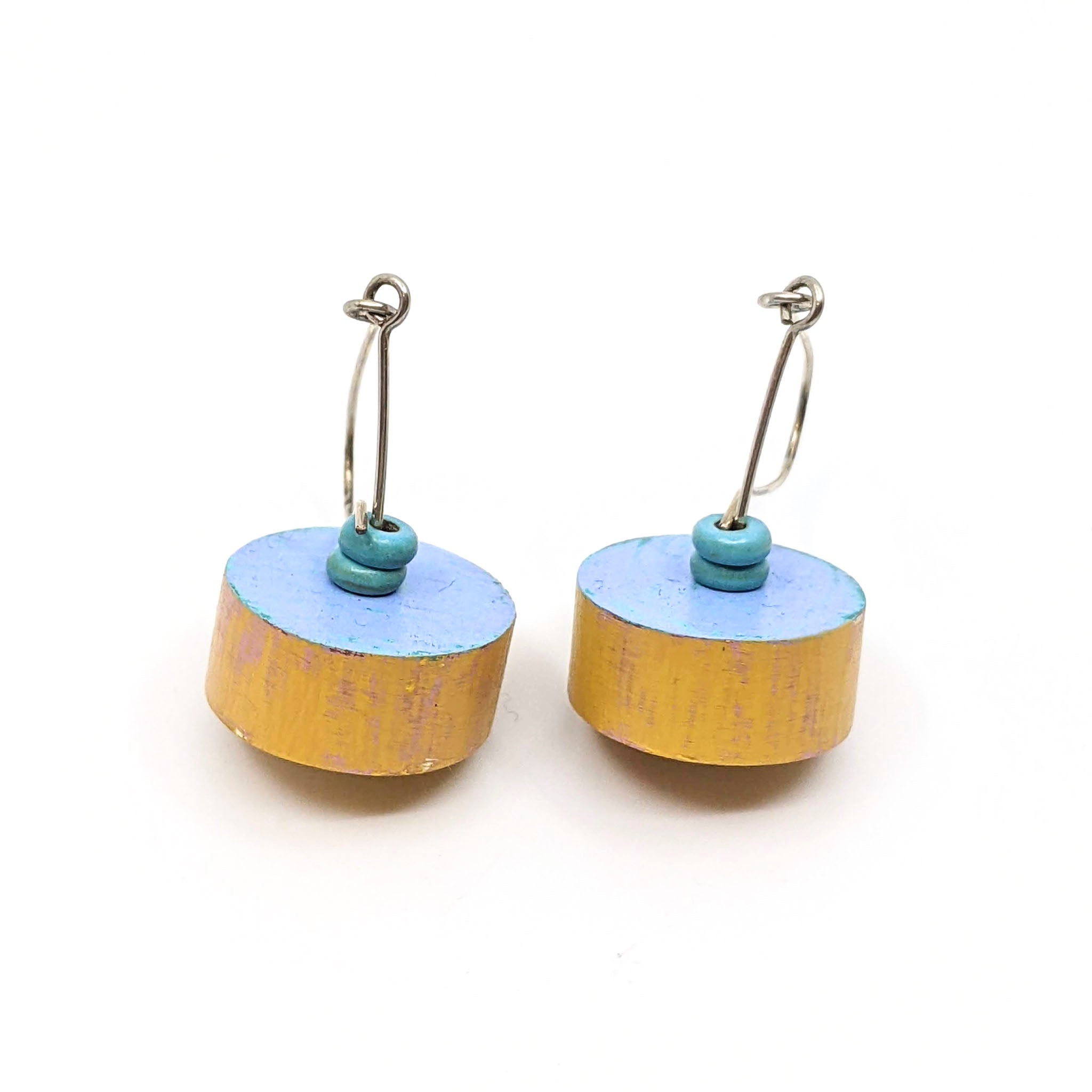 Wooden Earrings, Painted