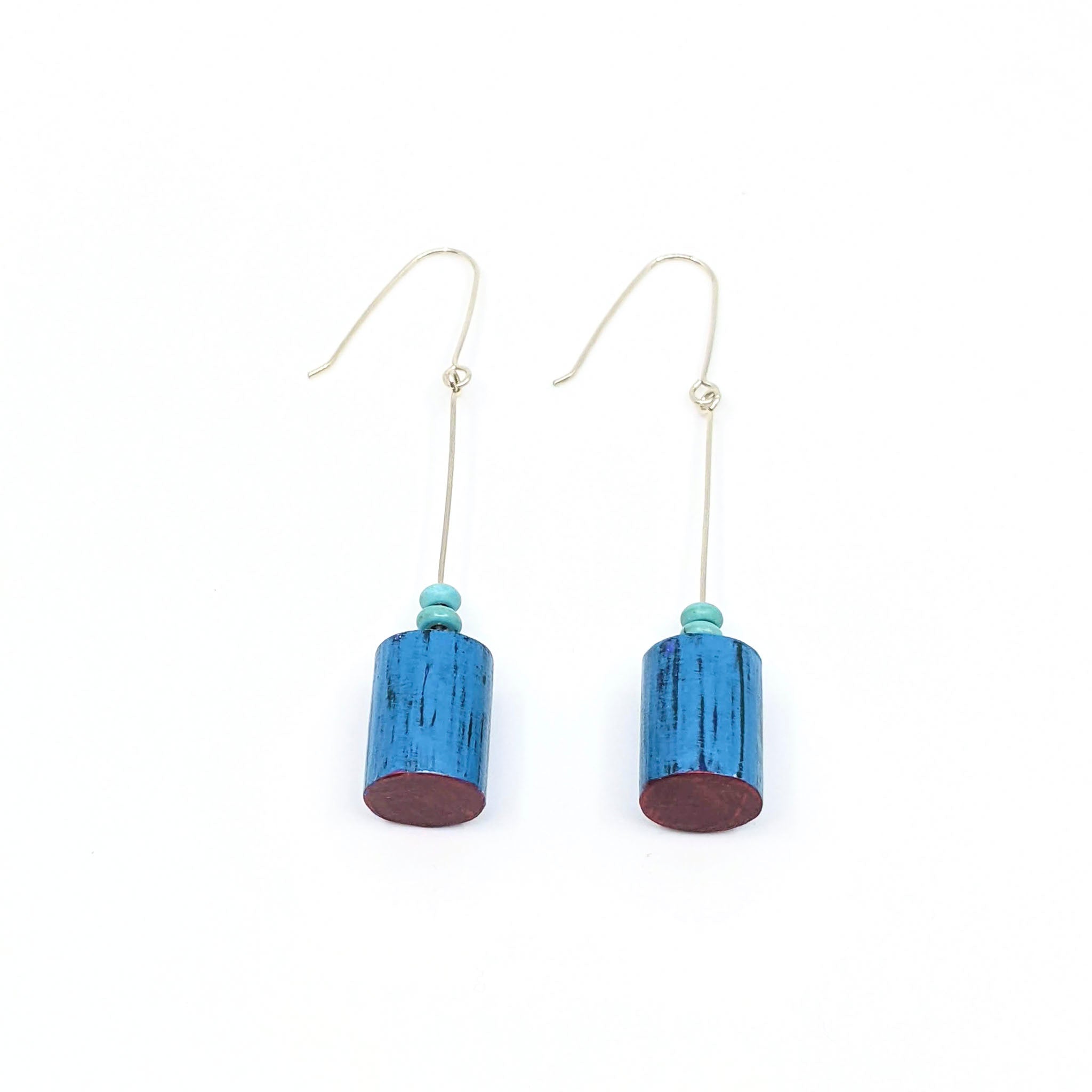 Wooden Earrings, Painted