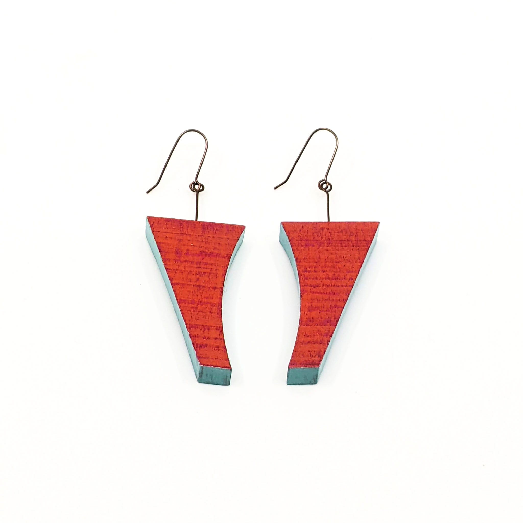 Wooden Earrings, Painted