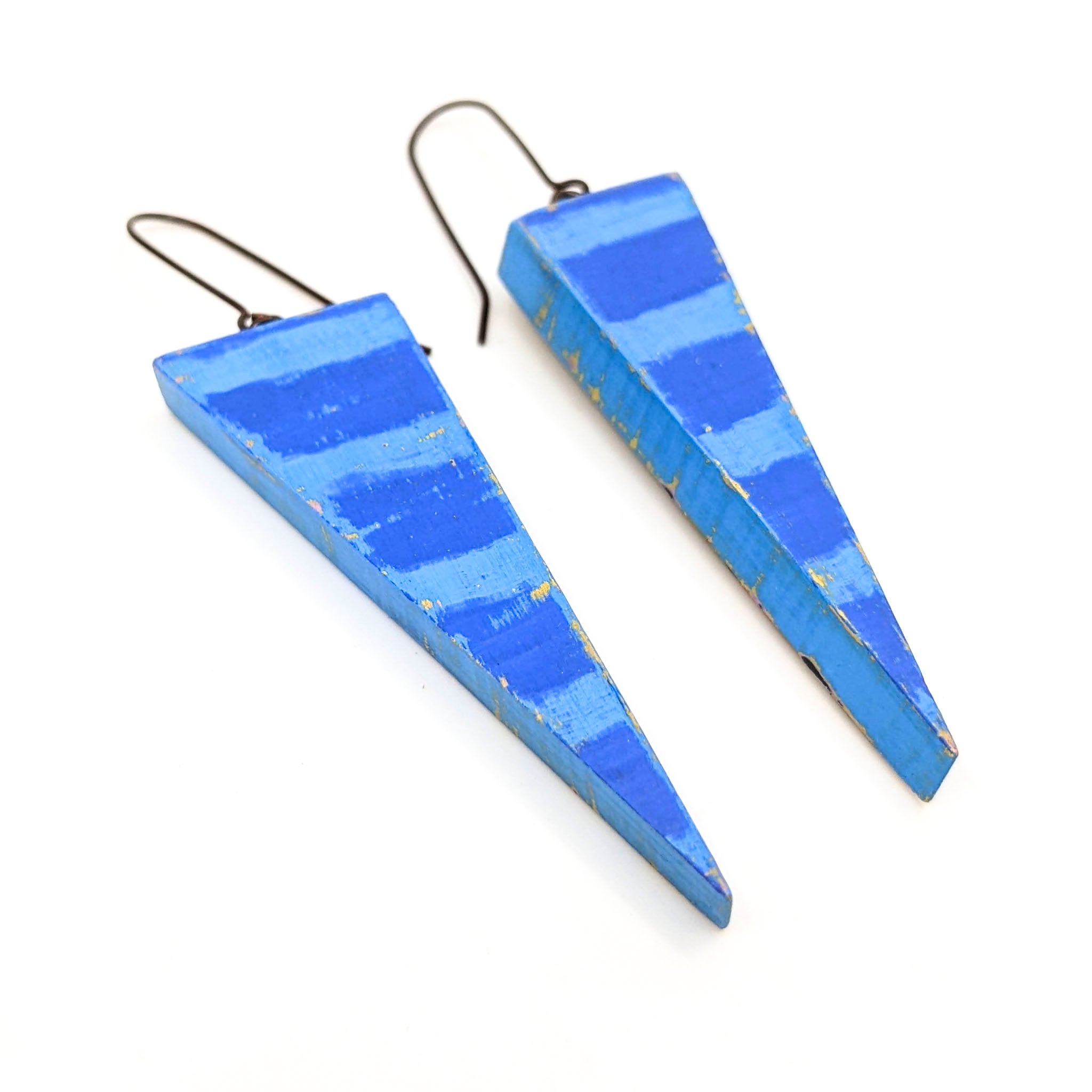 Wooden Earrings, Painted