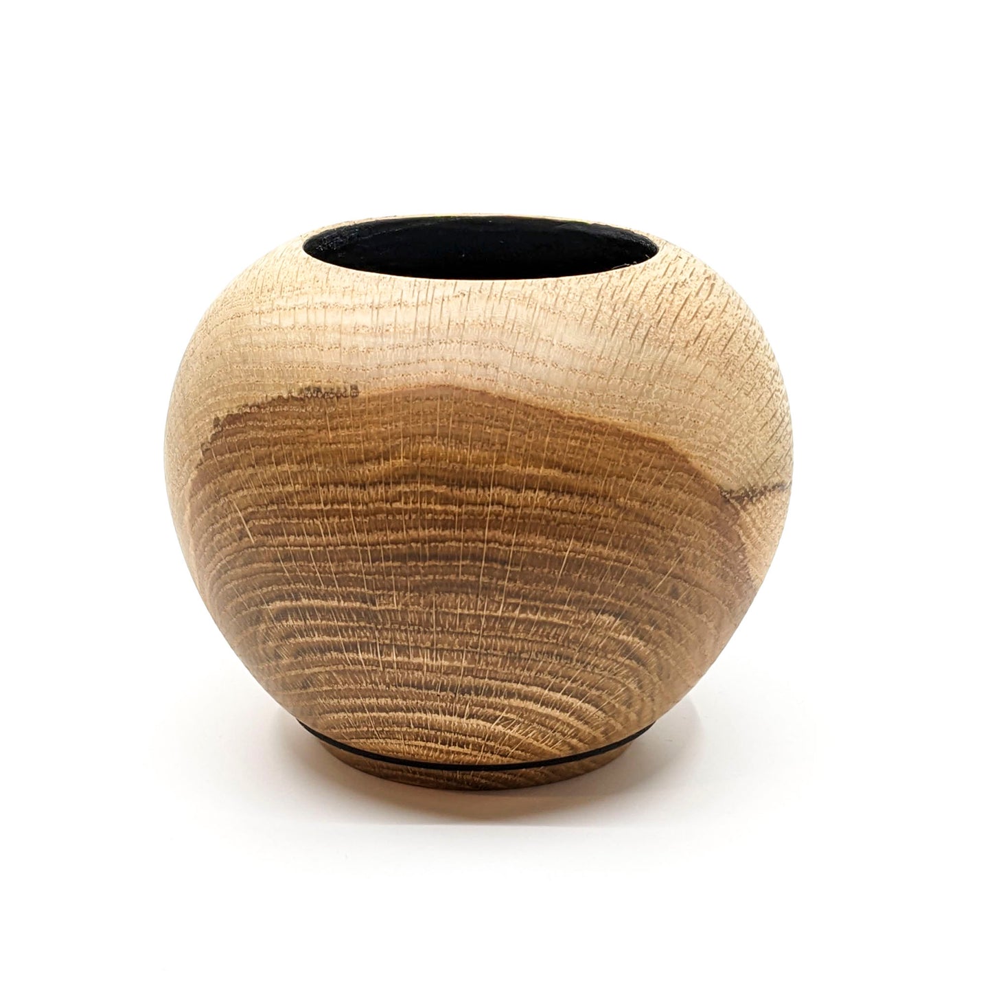 Oak Vessel with Black Stained Interior