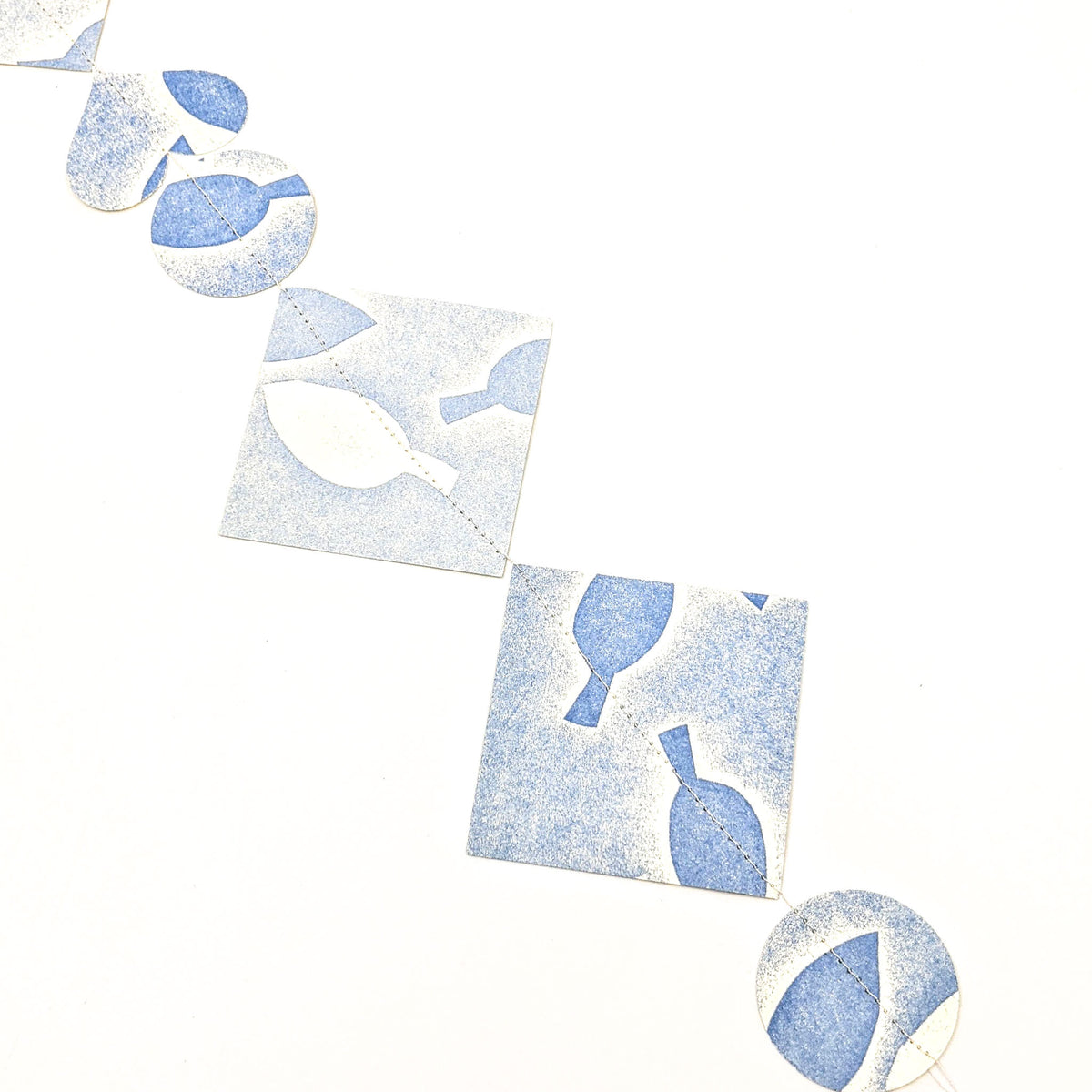 Purple Pumpkin Press - Paper Garland - Blue - VISUAL INDEX