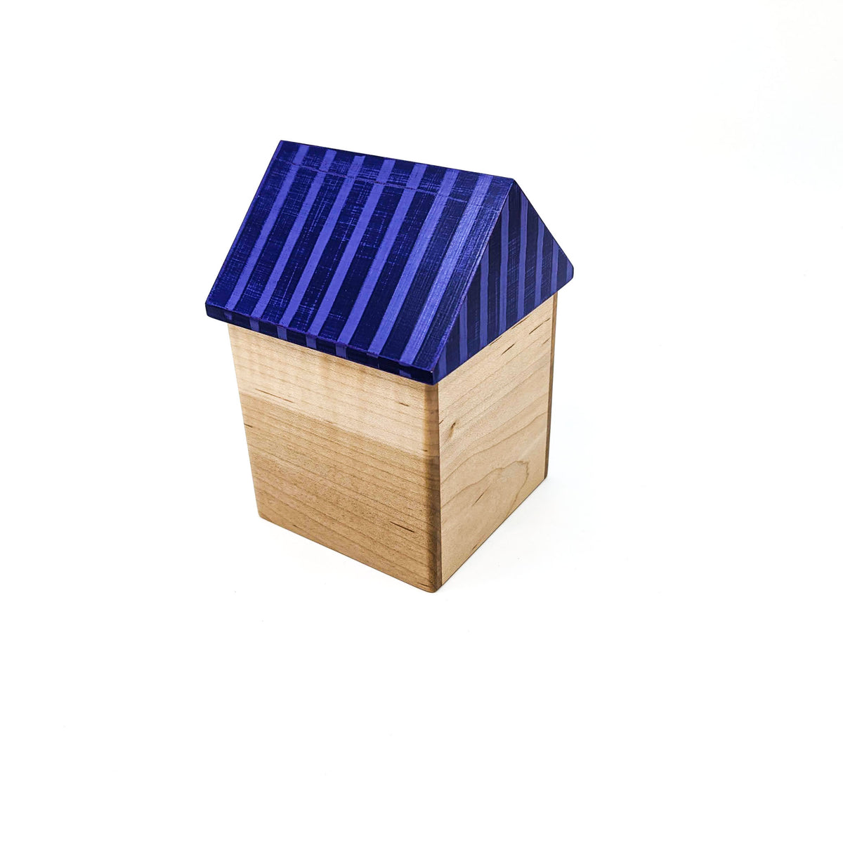 Lauraine Lillie Studios - House Box - Purple Striped Top - VISUAL INDEX