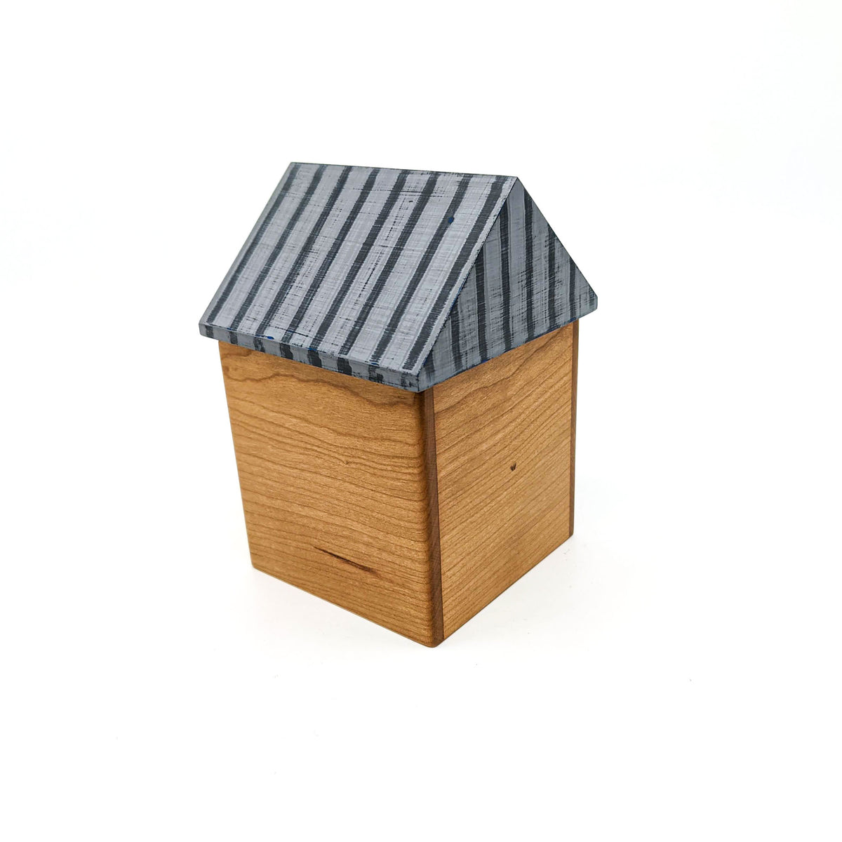 Lauraine Lillie Studios - House Box - Gray Striped Top - VISUAL INDEX