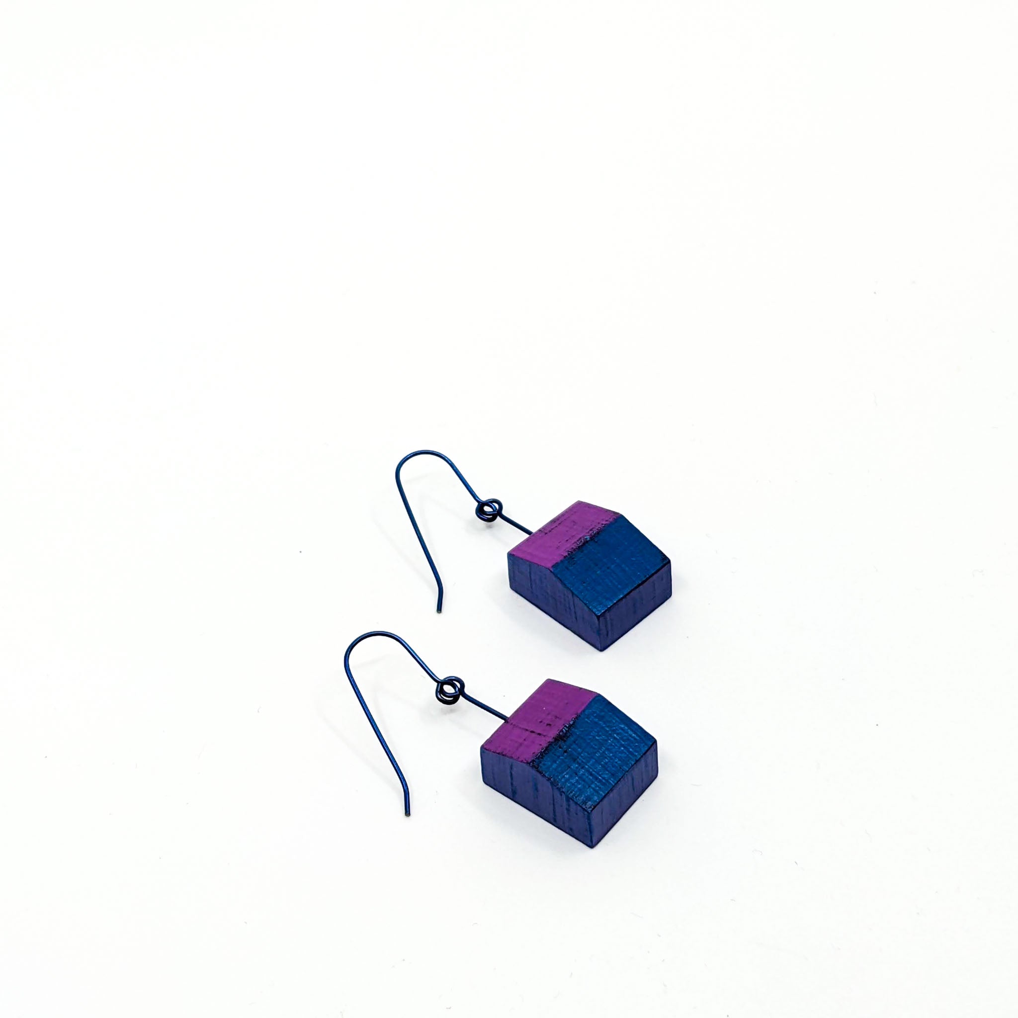 Wooden Earrings, Painted