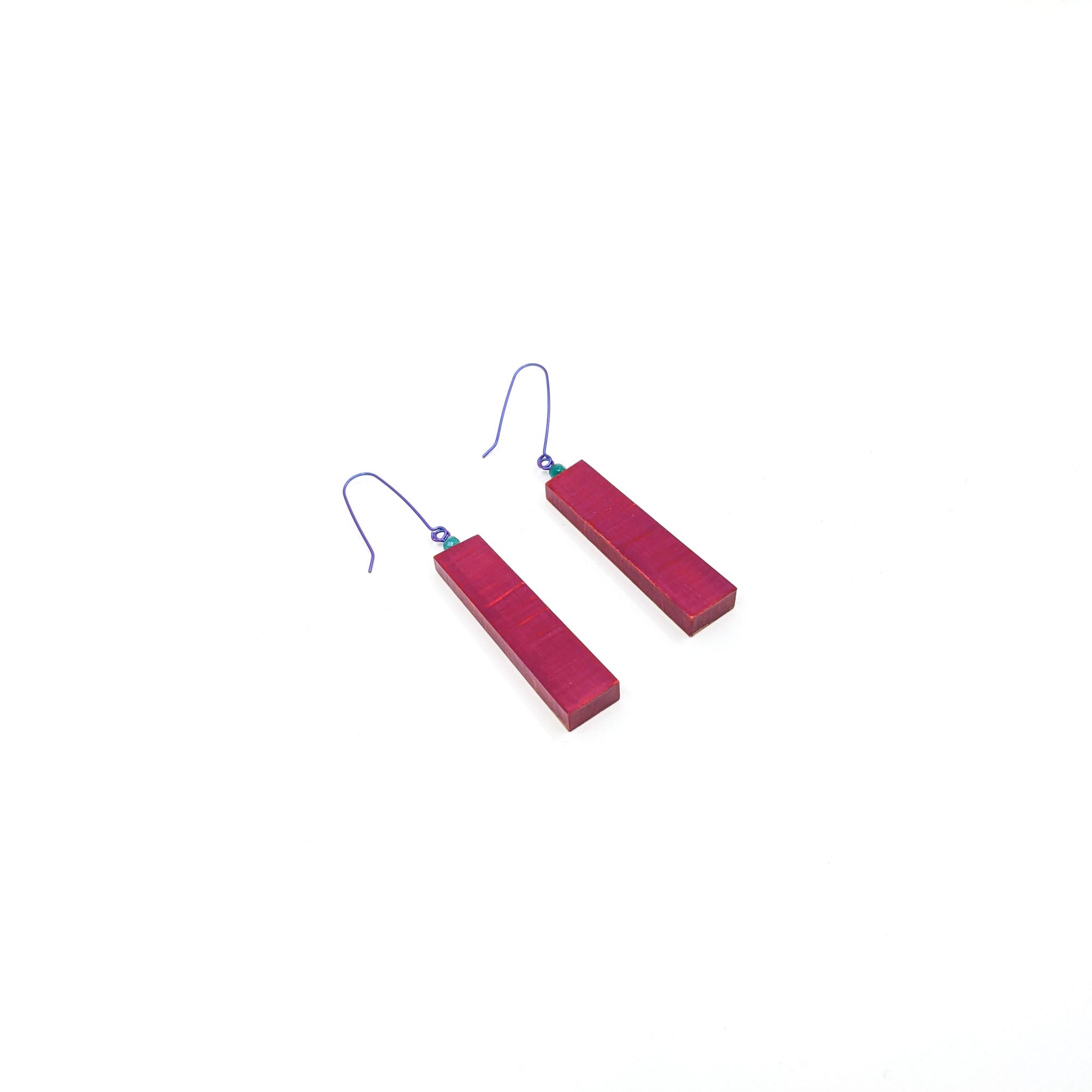 Wooden Earrings, Painted