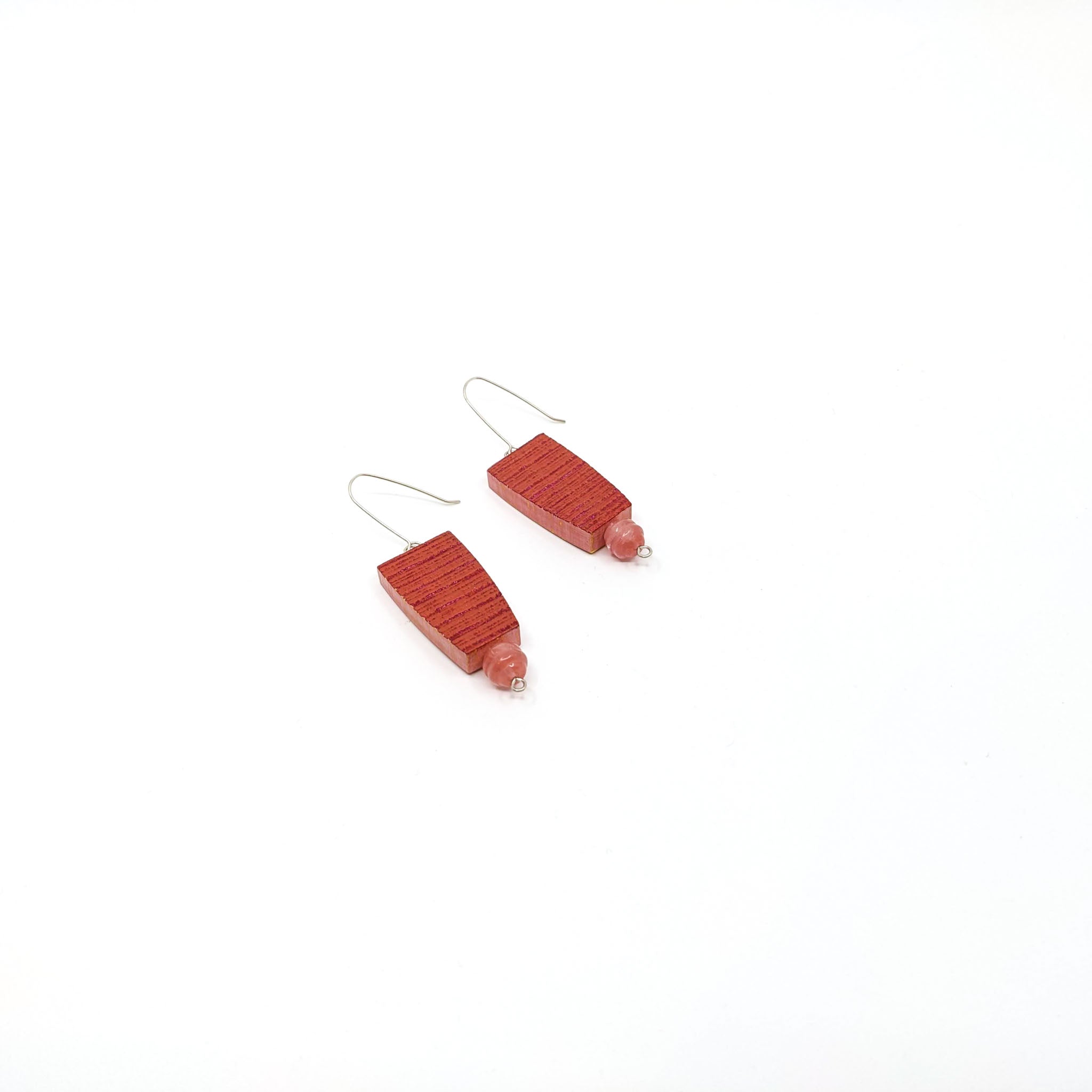 Wooden Earrings, Painted