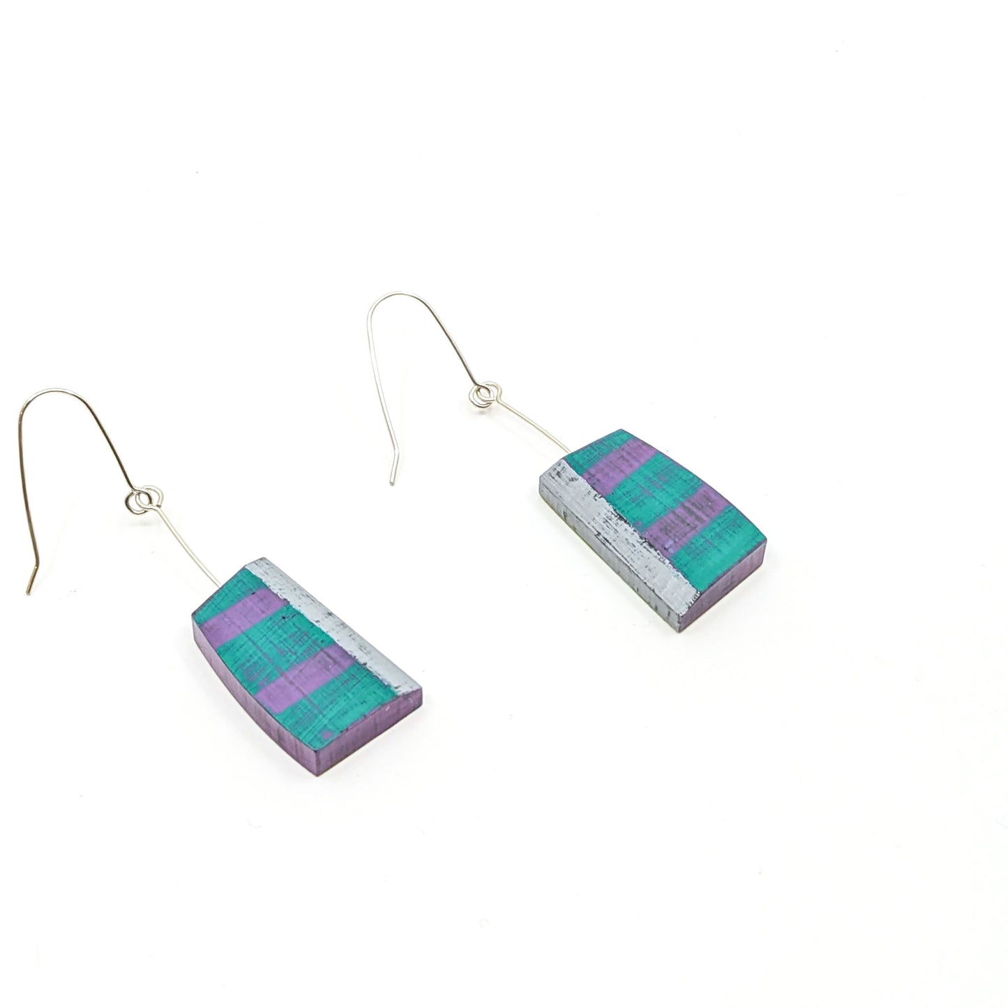 Wooden Earrings, Painted