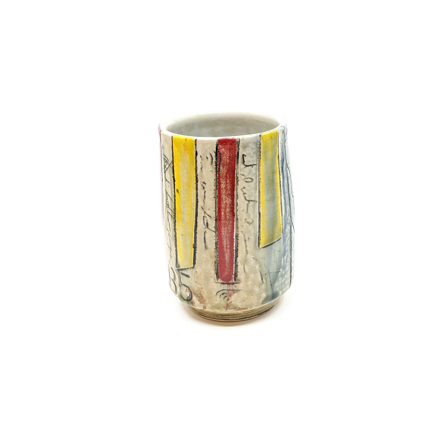 Tumbler with Red and Yellow Bars-VITH3