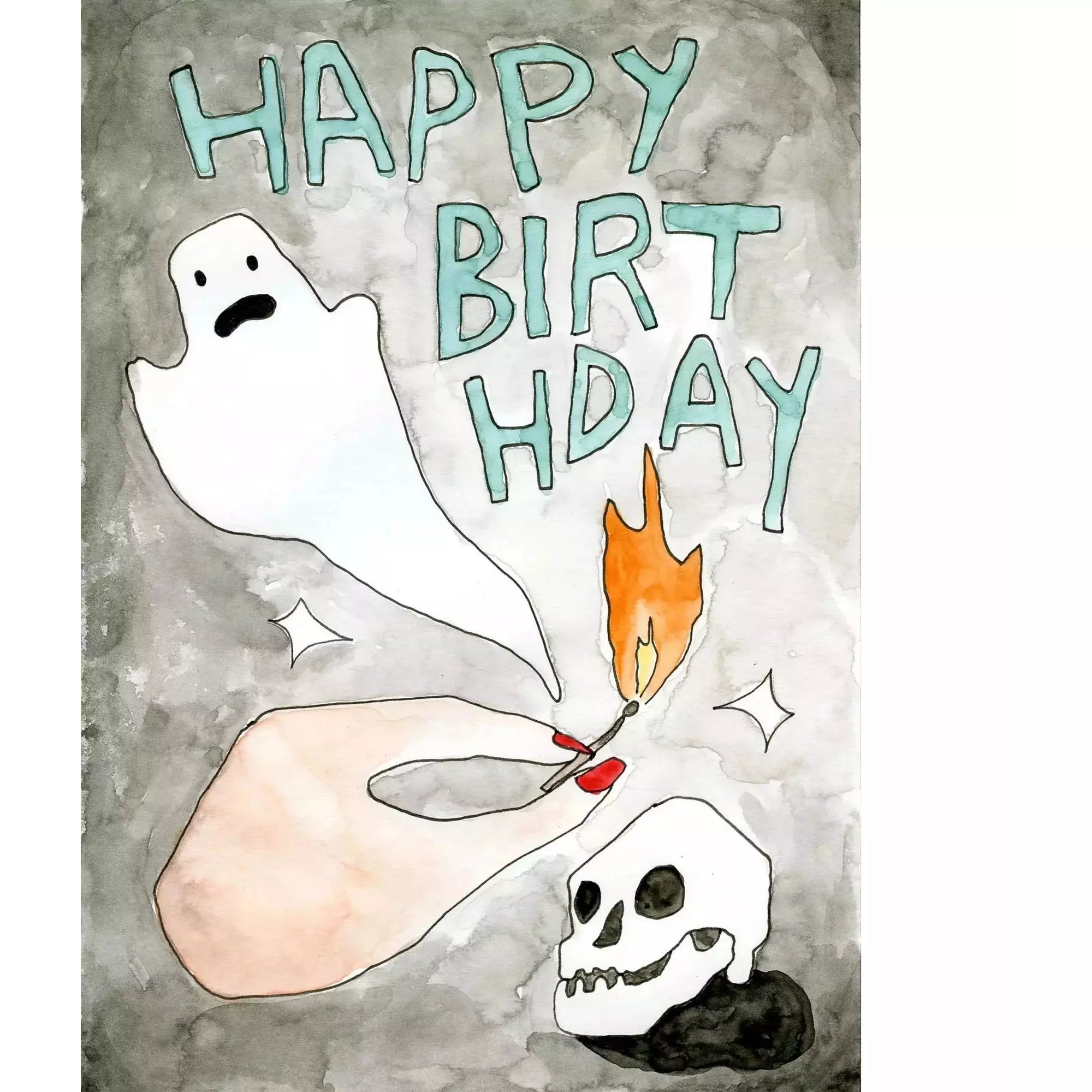 Happy Birthday Ghost- Print