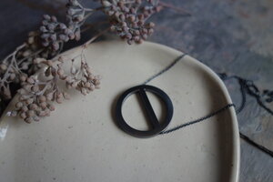 Oxidized BiCircle Necklace