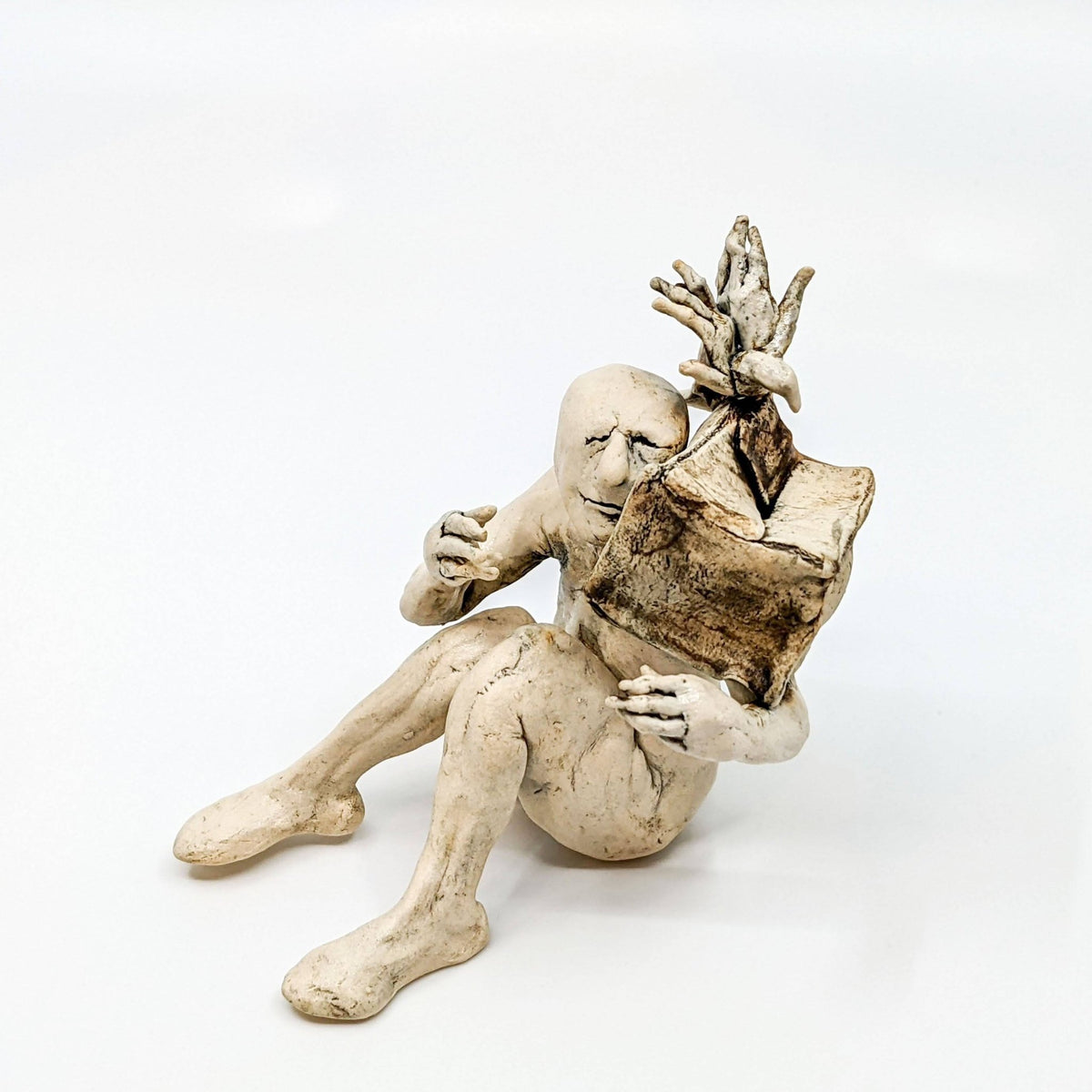 Aggie Zed - Figure with Animal Head - Box Man with Bird - VISUAL INDEX