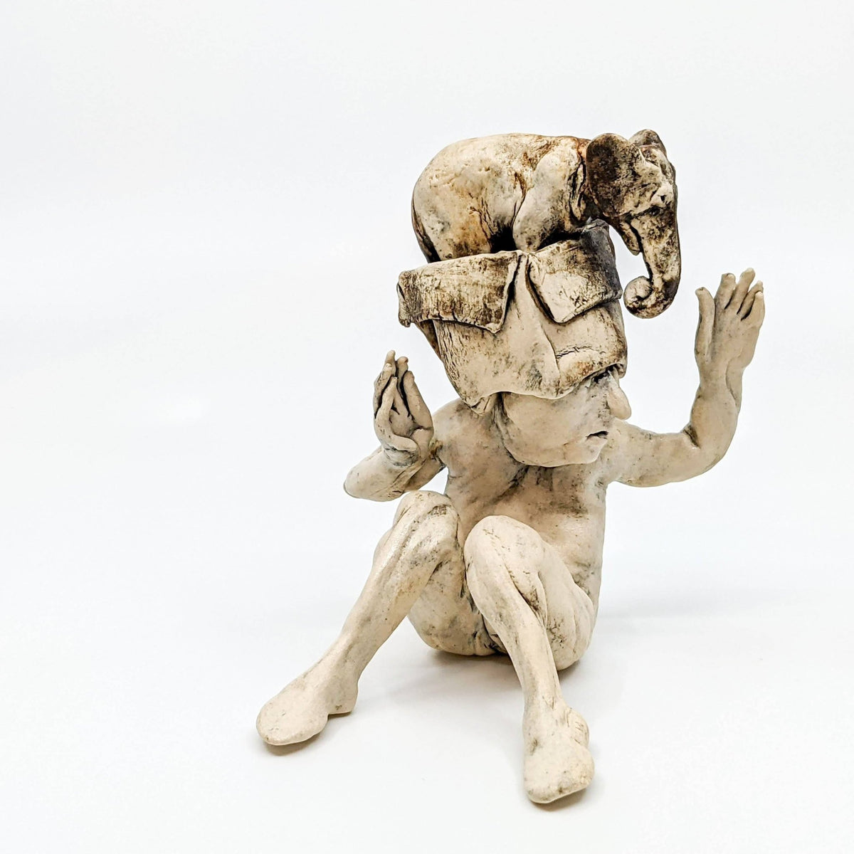 Aggie Zed - Figure with Animal Head - Box Man with Elephant - VISUAL INDEX