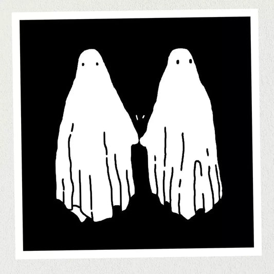 Ghost Holding Hands Print